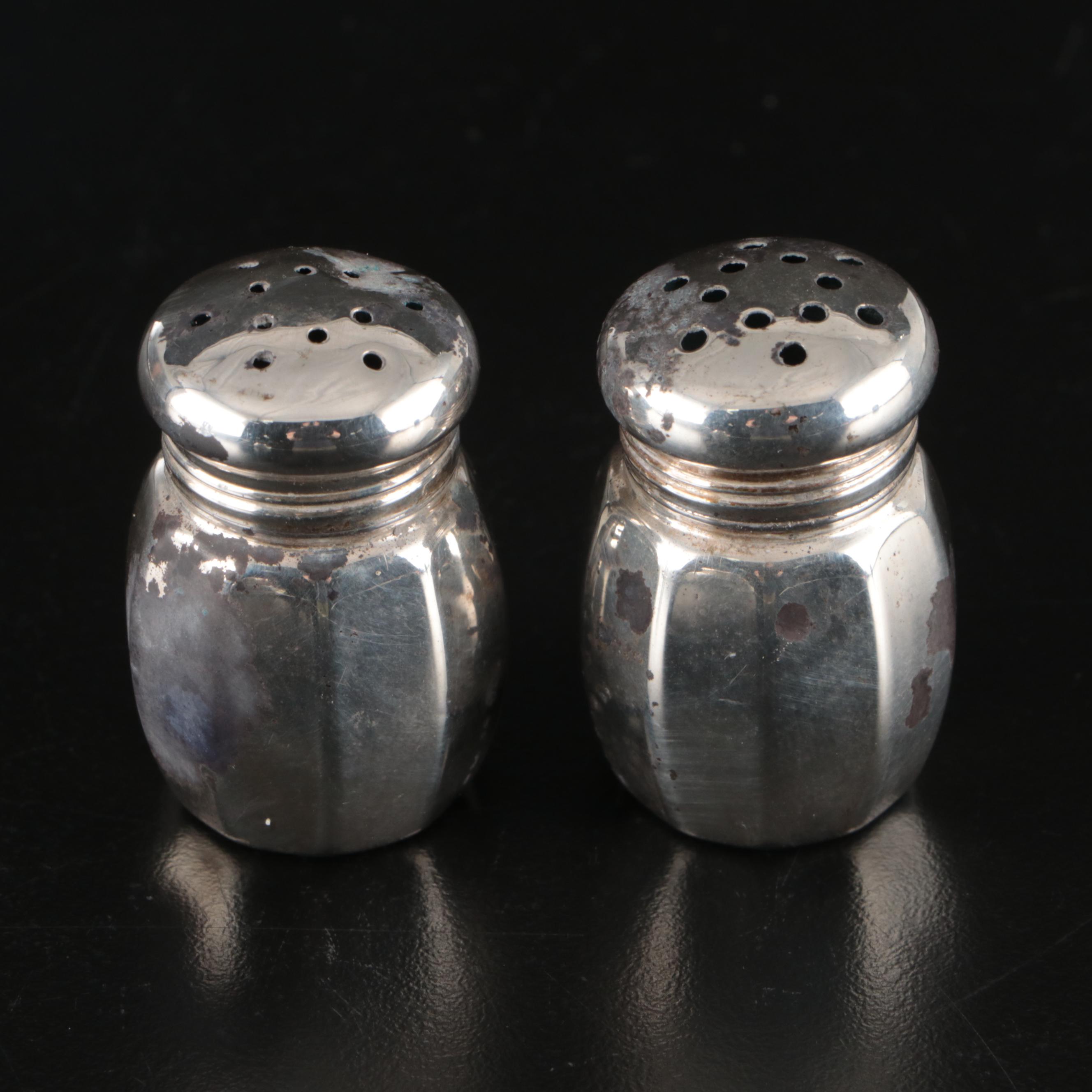 Towle Sterling Candle Holders, Empire Sterling Shakers, and Sterling Vanity Jar