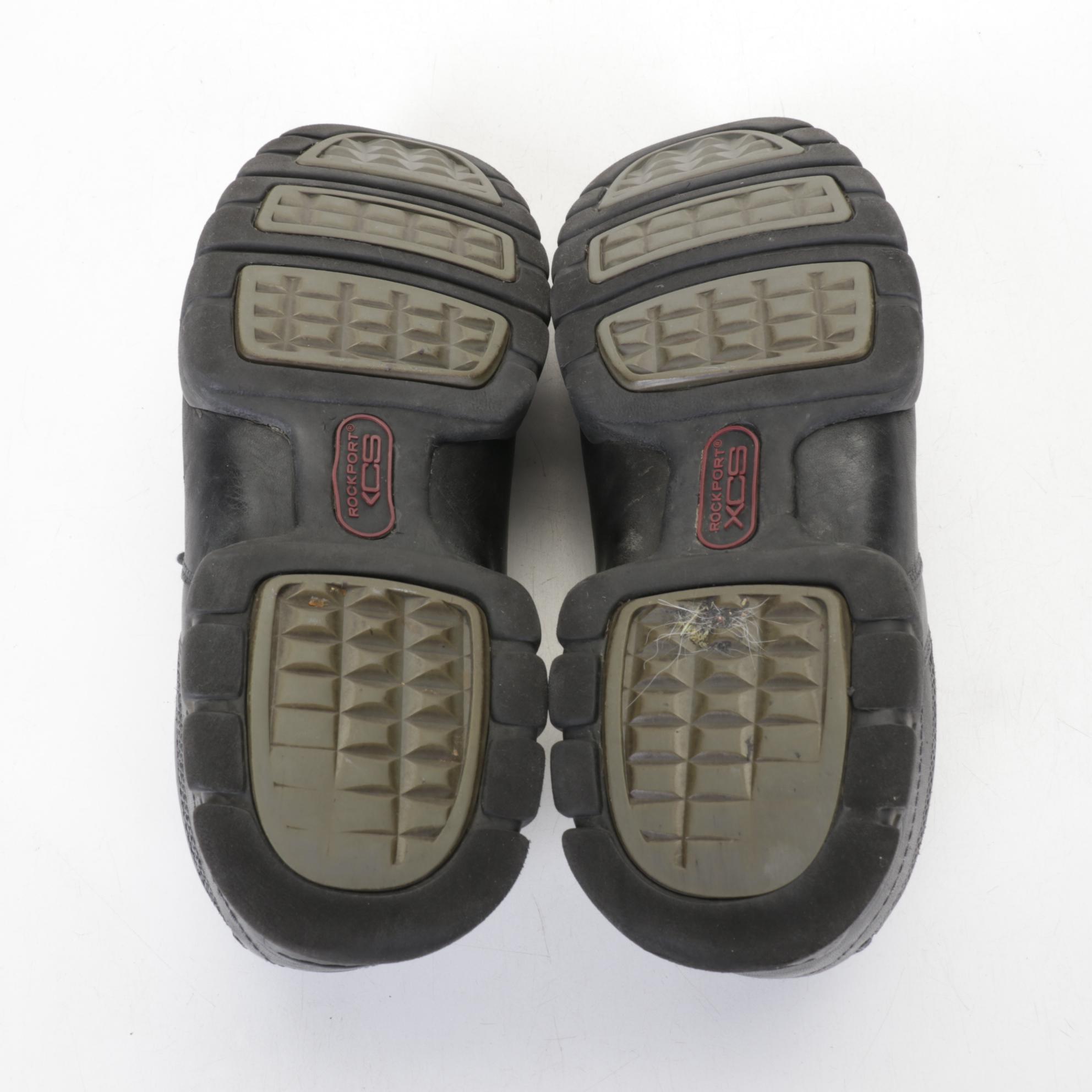 Men's Rockport XCS Black Leather Casual Lace-Ups & Brown Leather Dress Shoes, 10