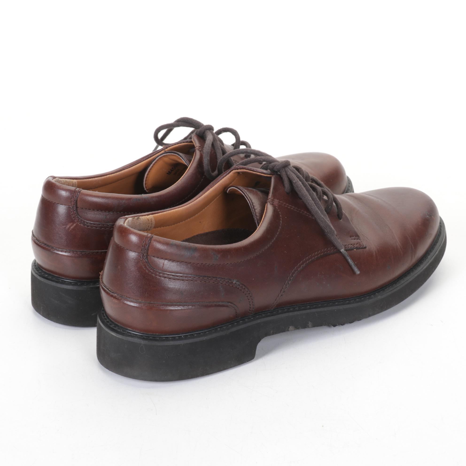 Men's Rockport XCS Black Leather Casual Lace-Ups & Brown Leather Dress Shoes, 10