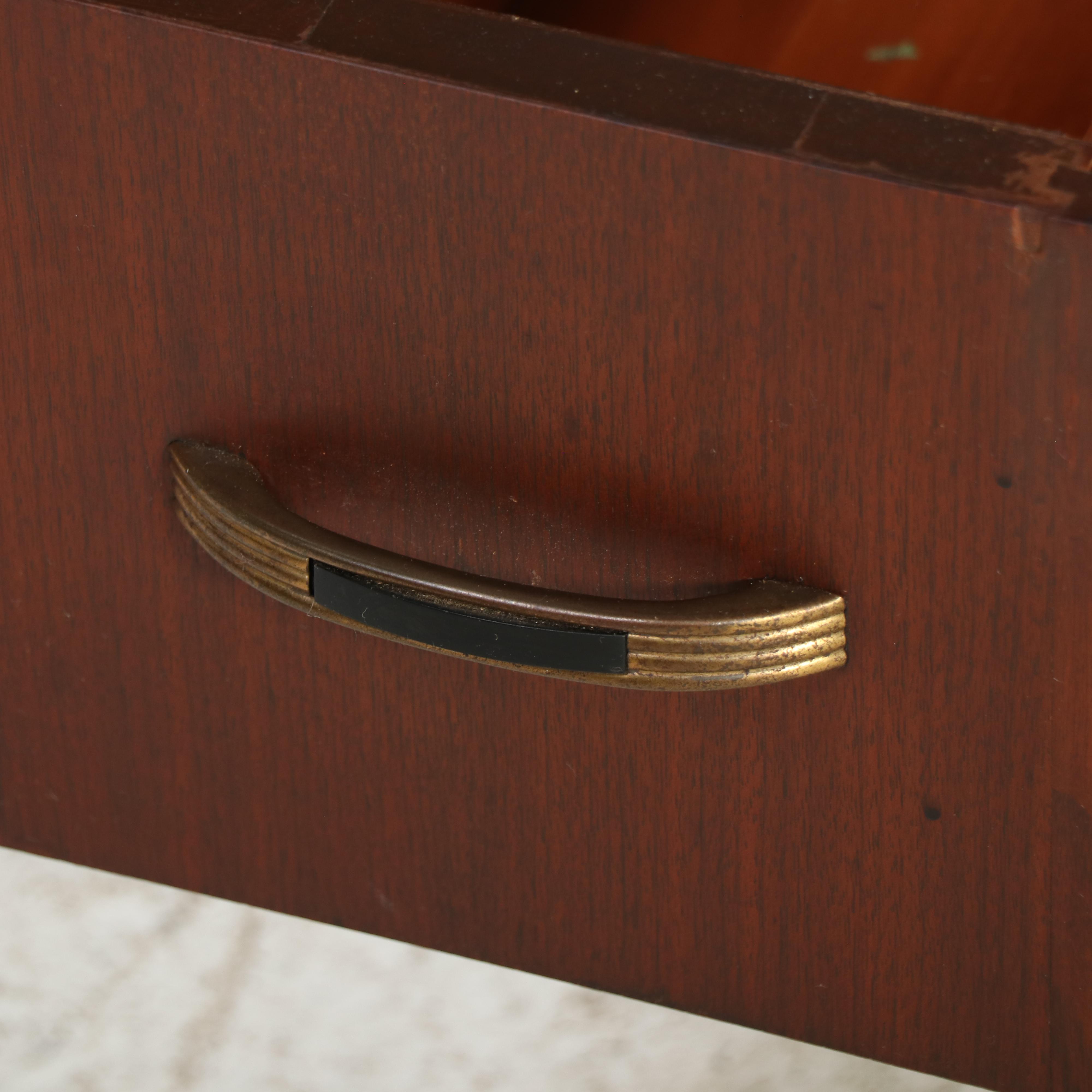 White Model 933 Sewing Machine Cabinet with Dresser Mirror, Mid-20th Century