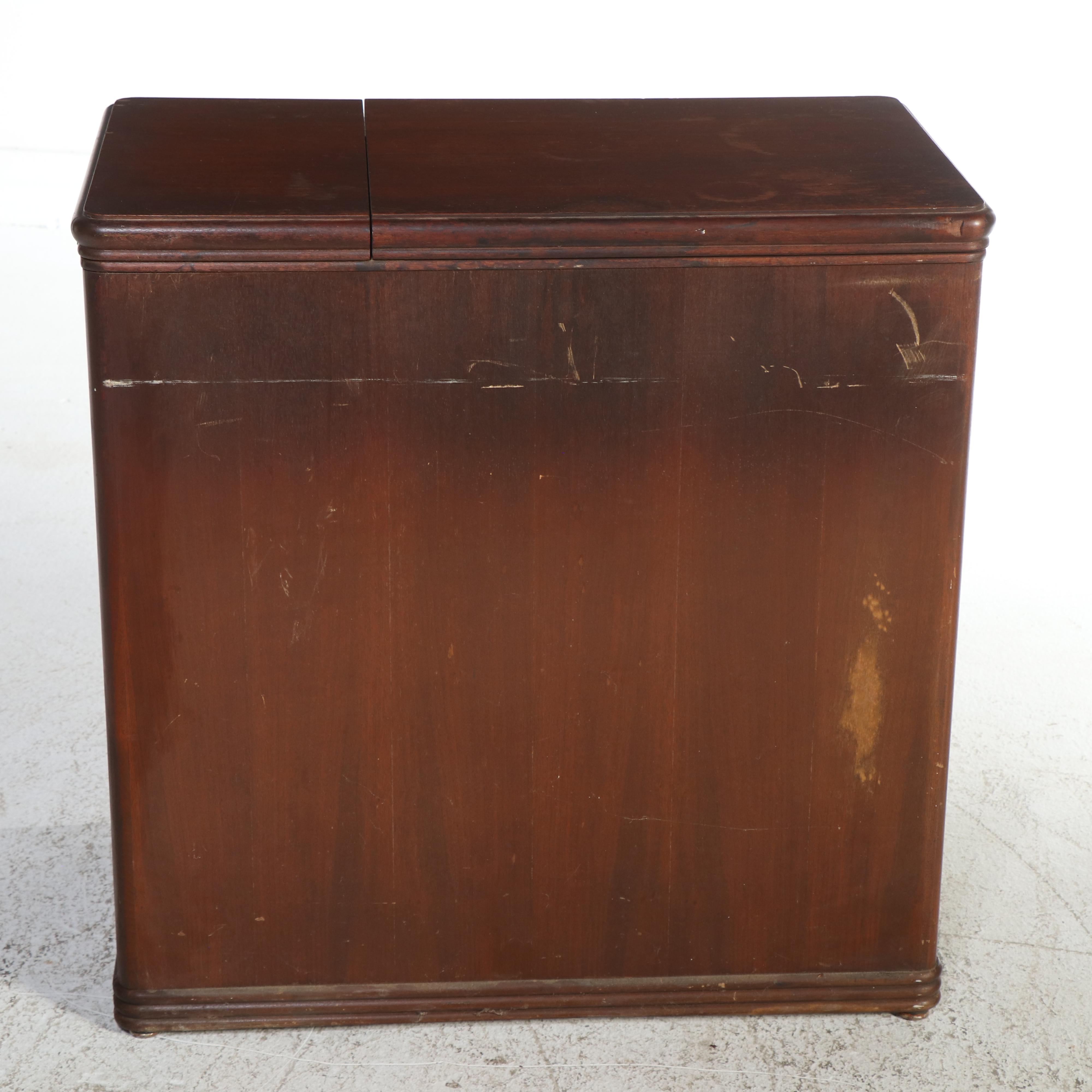 White Model 933 Sewing Machine Cabinet with Dresser Mirror, Mid-20th Century