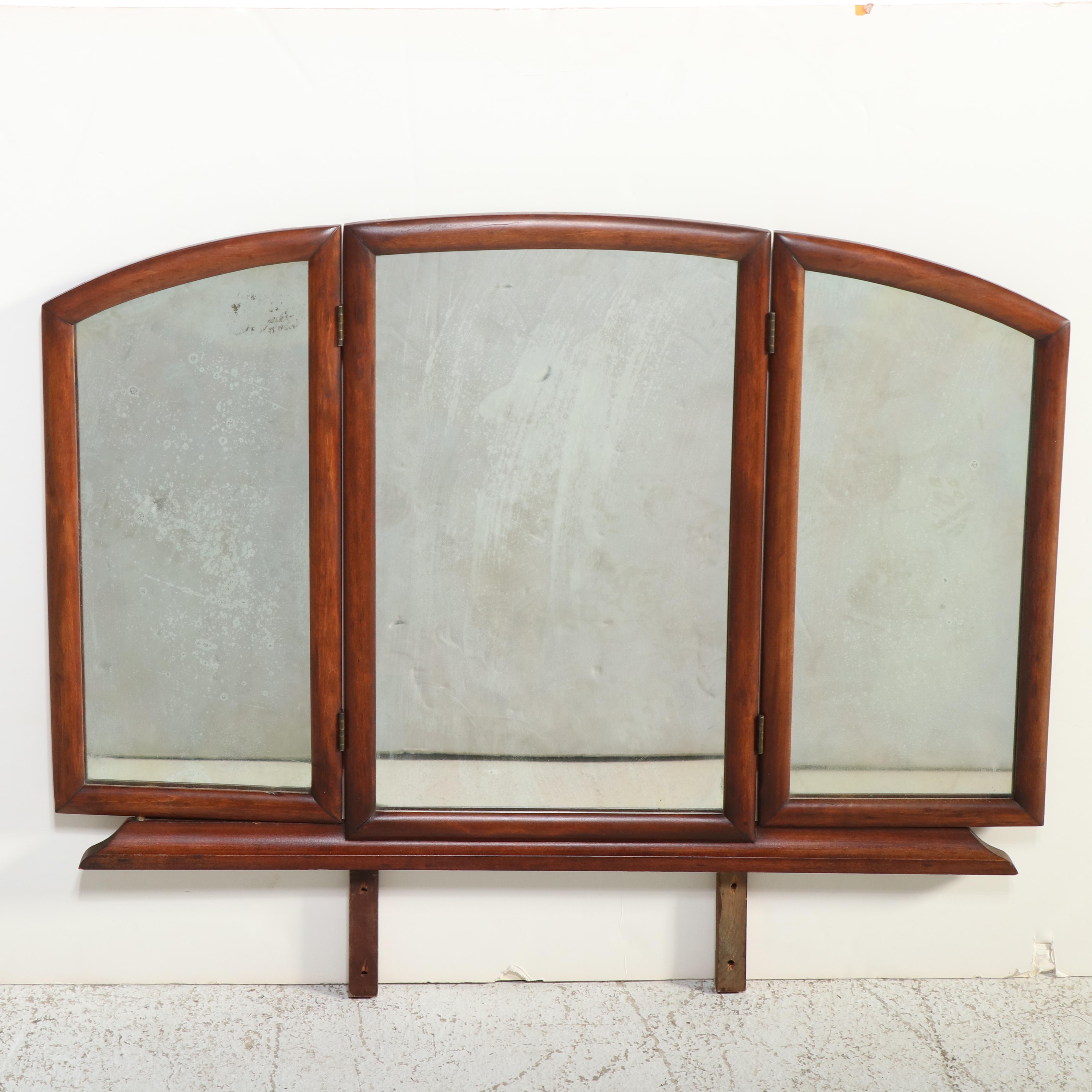 White Model 933 Sewing Machine Cabinet with Dresser Mirror, Mid-20th Century