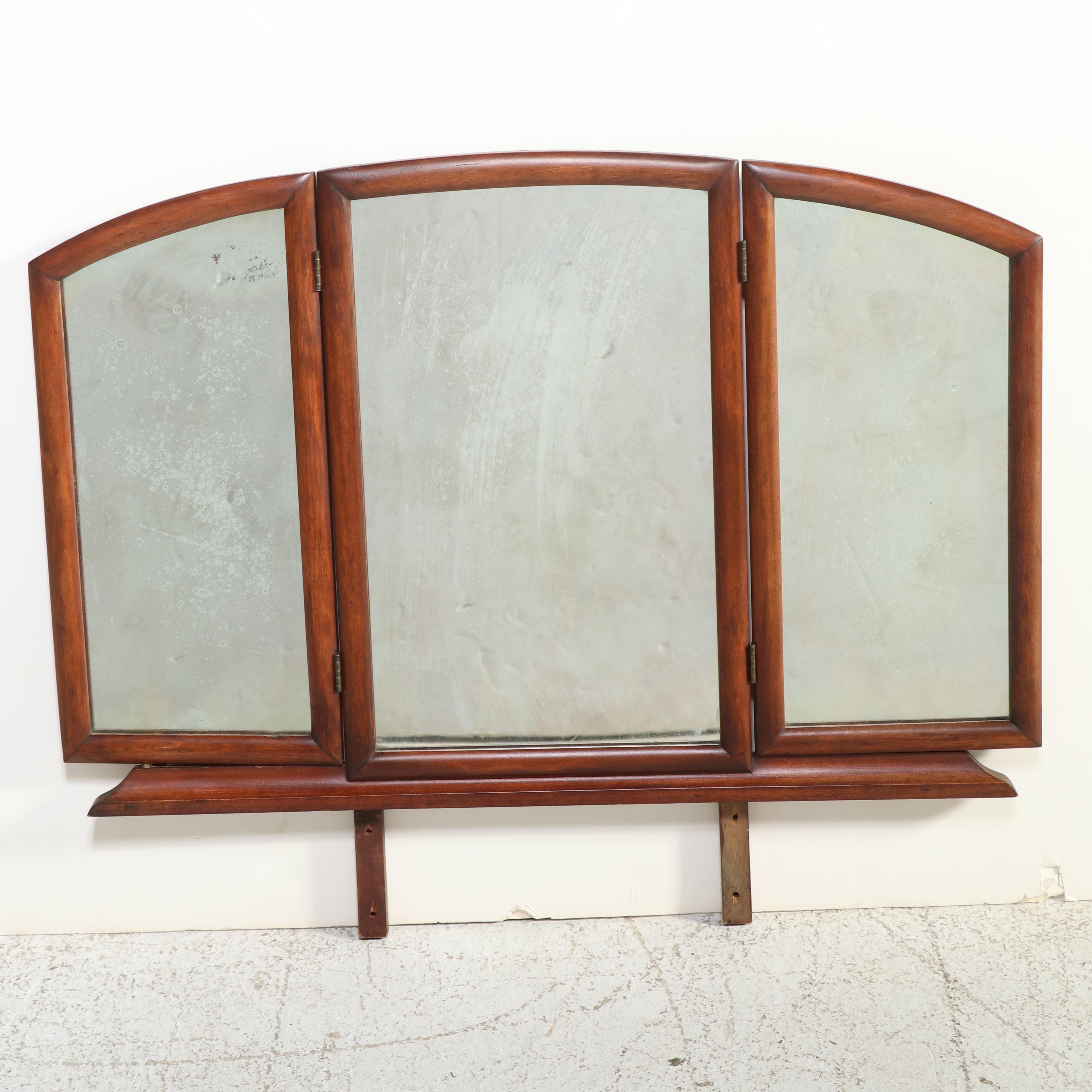 White Model 933 Sewing Machine Cabinet with Dresser Mirror, Mid-20th Century