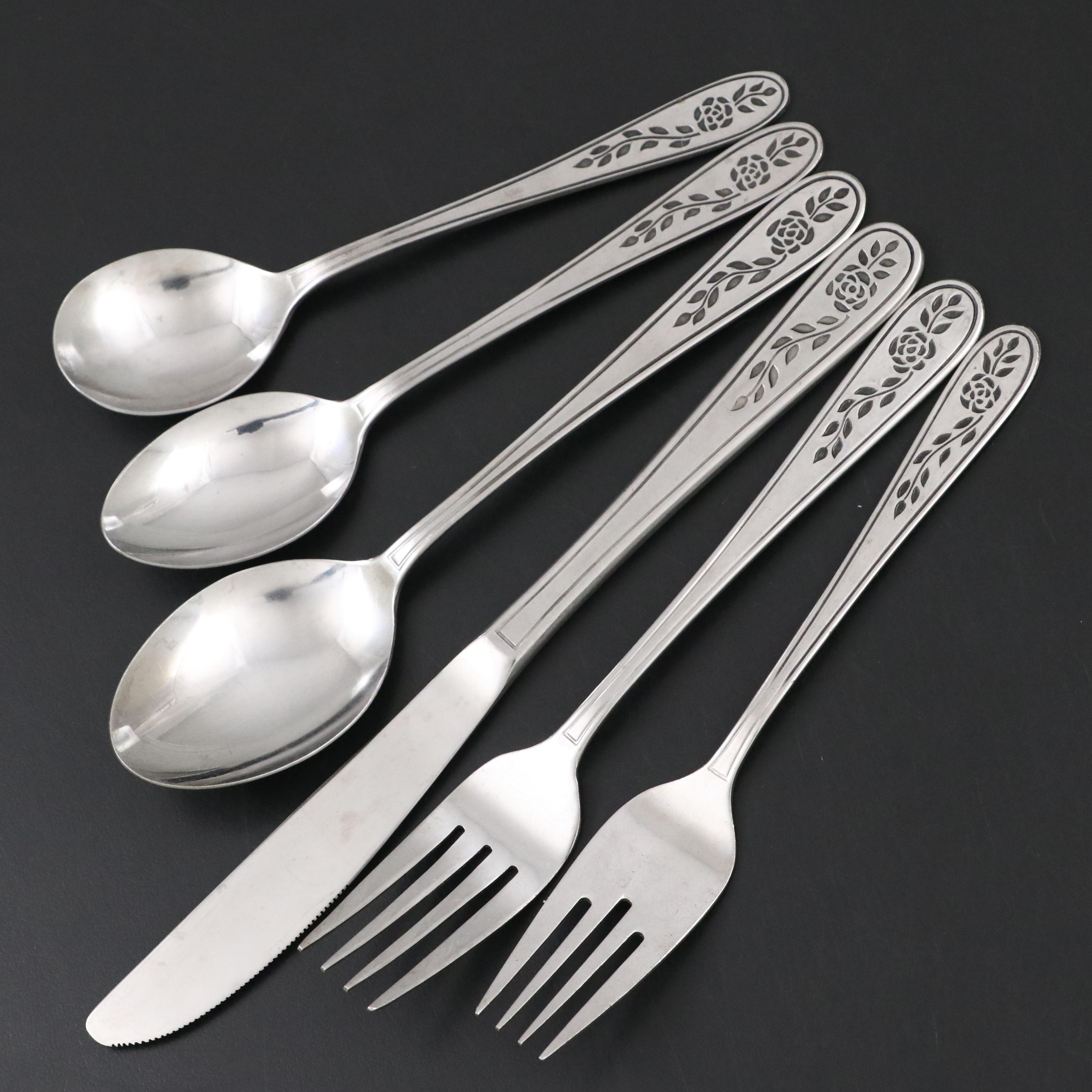 Stanley Roberts "Floral Trellis" Stainless Steel Flatware
