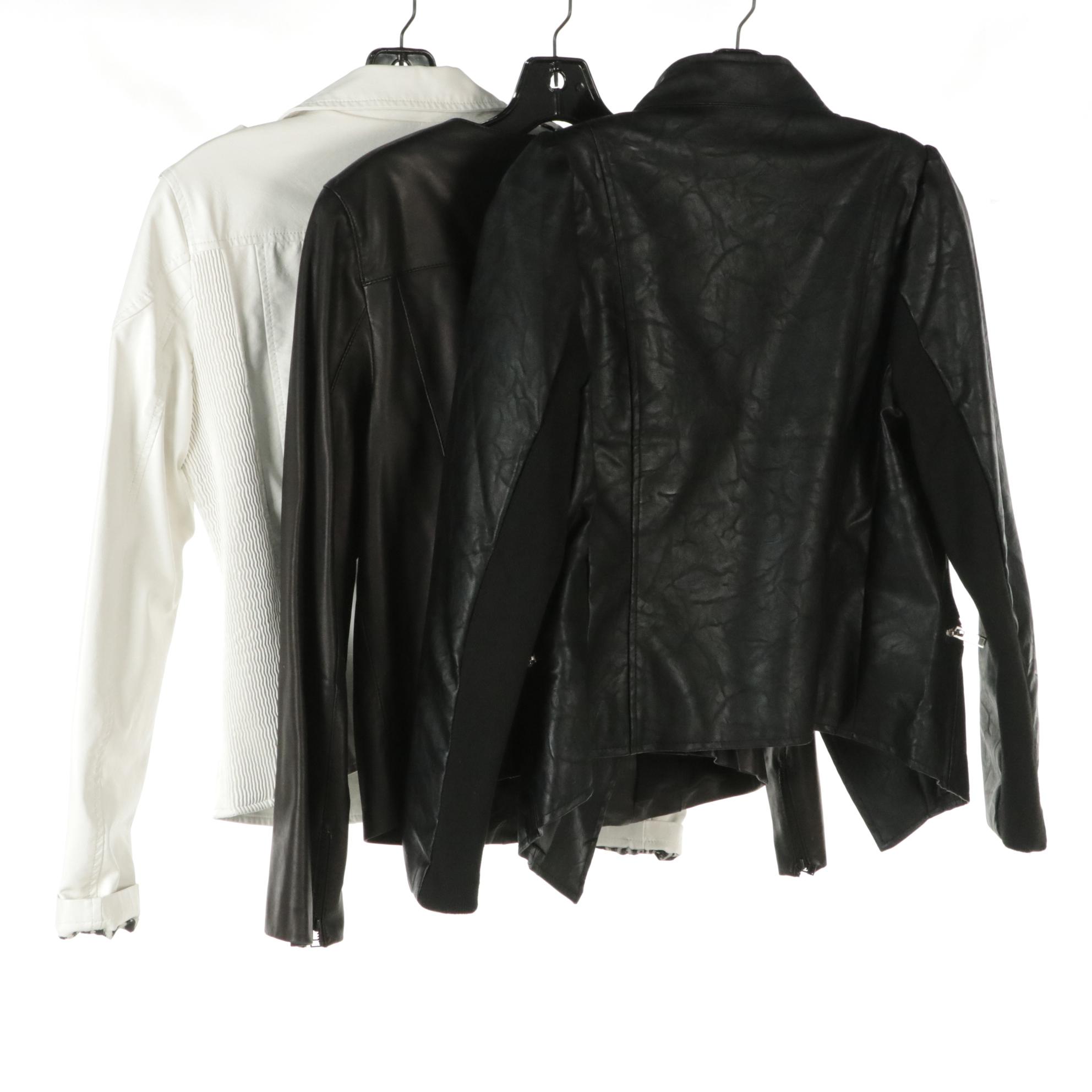 Halogen Leather Zip Jacket with LA Coalition and Blāshe Faux Leather Jackets