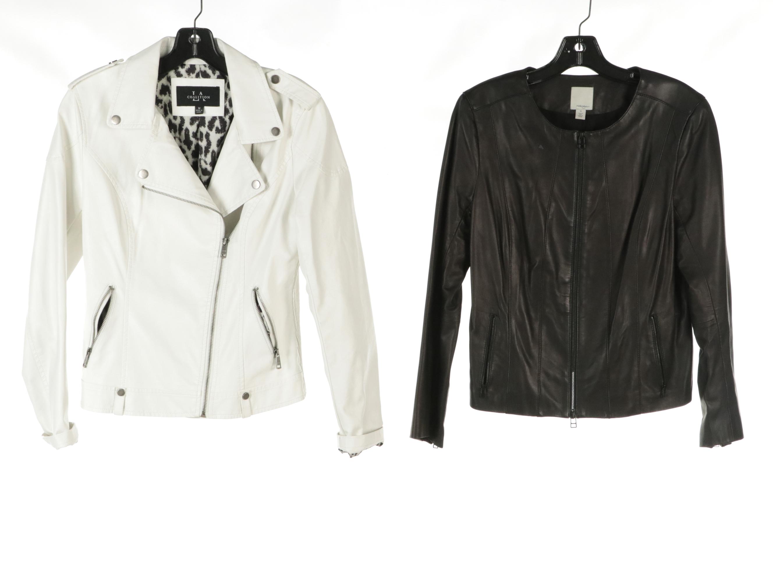 Halogen Leather Zip Jacket with LA Coalition and Blāshe Faux Leather Jackets