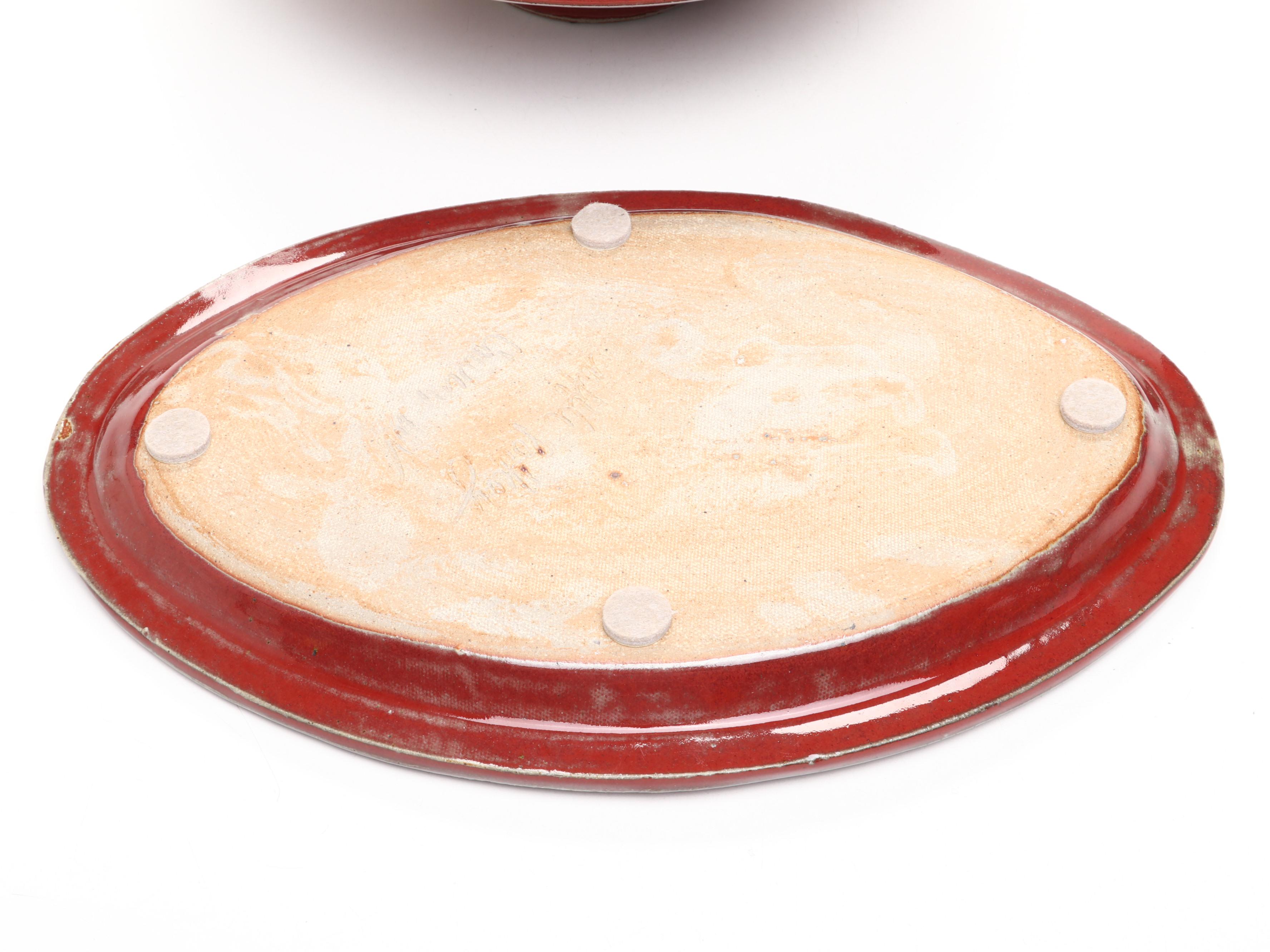 Artisan Signed Platter and Bowl