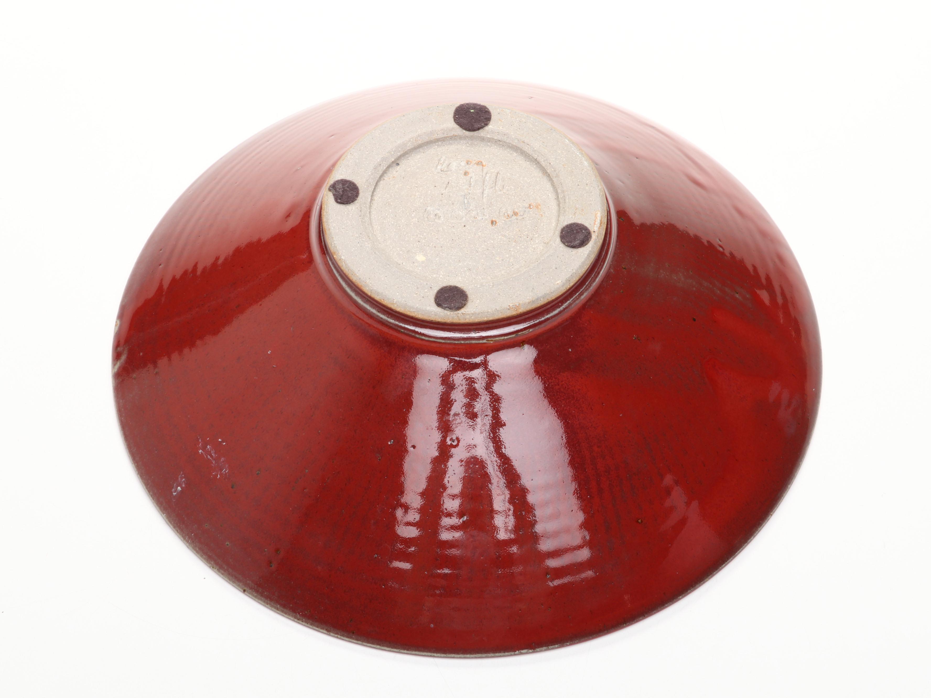 Artisan Signed Platter and Bowl