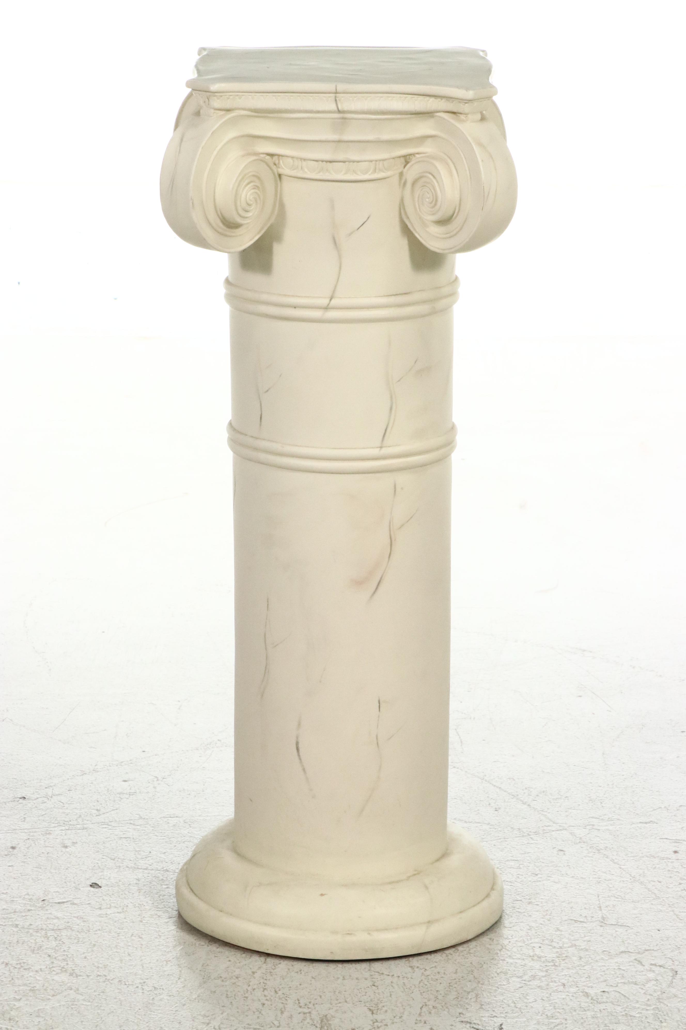 Roman Style Plaster Plant Stand Pillar