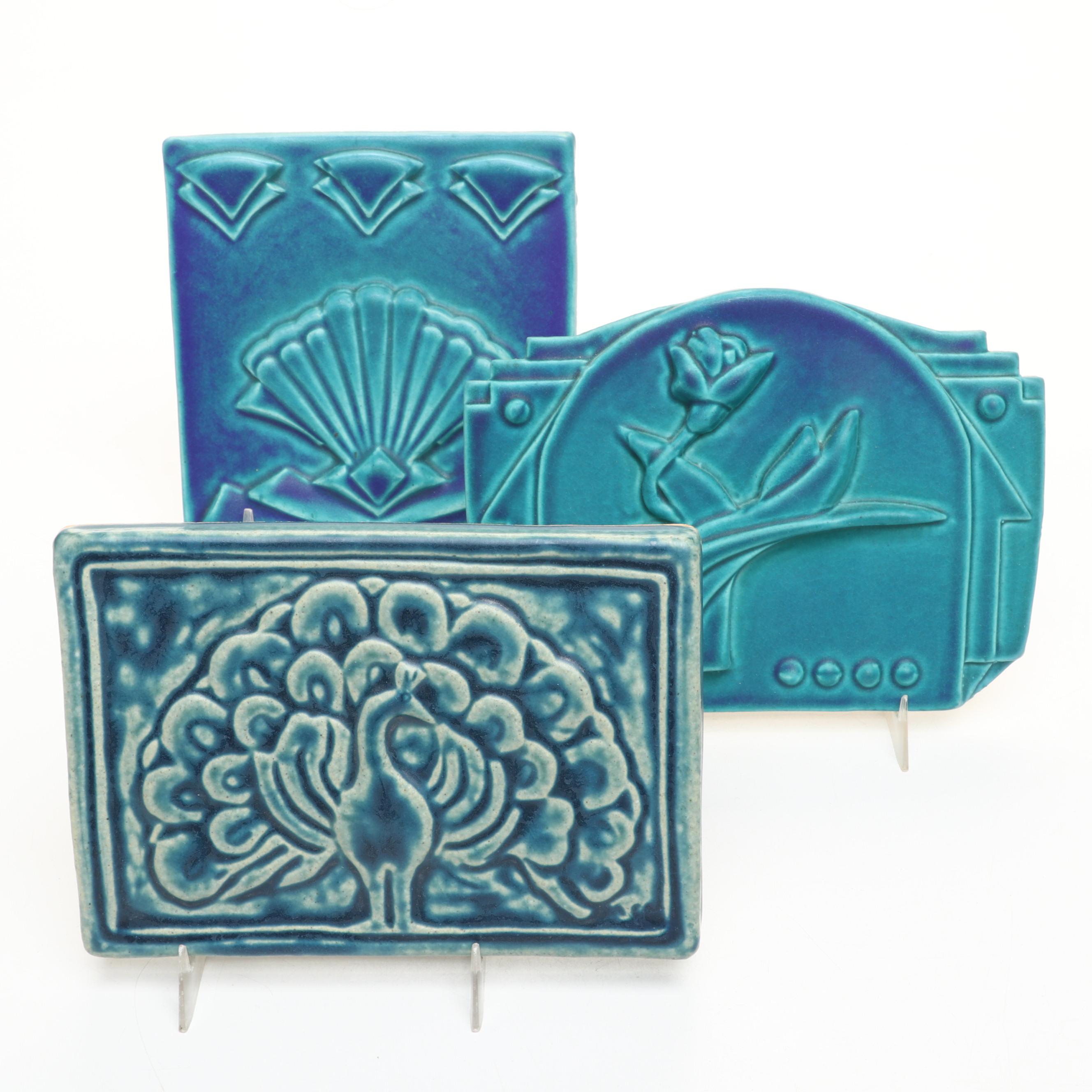 Pewabic and Tyge Pottery Decorative Ceramic Tiles
