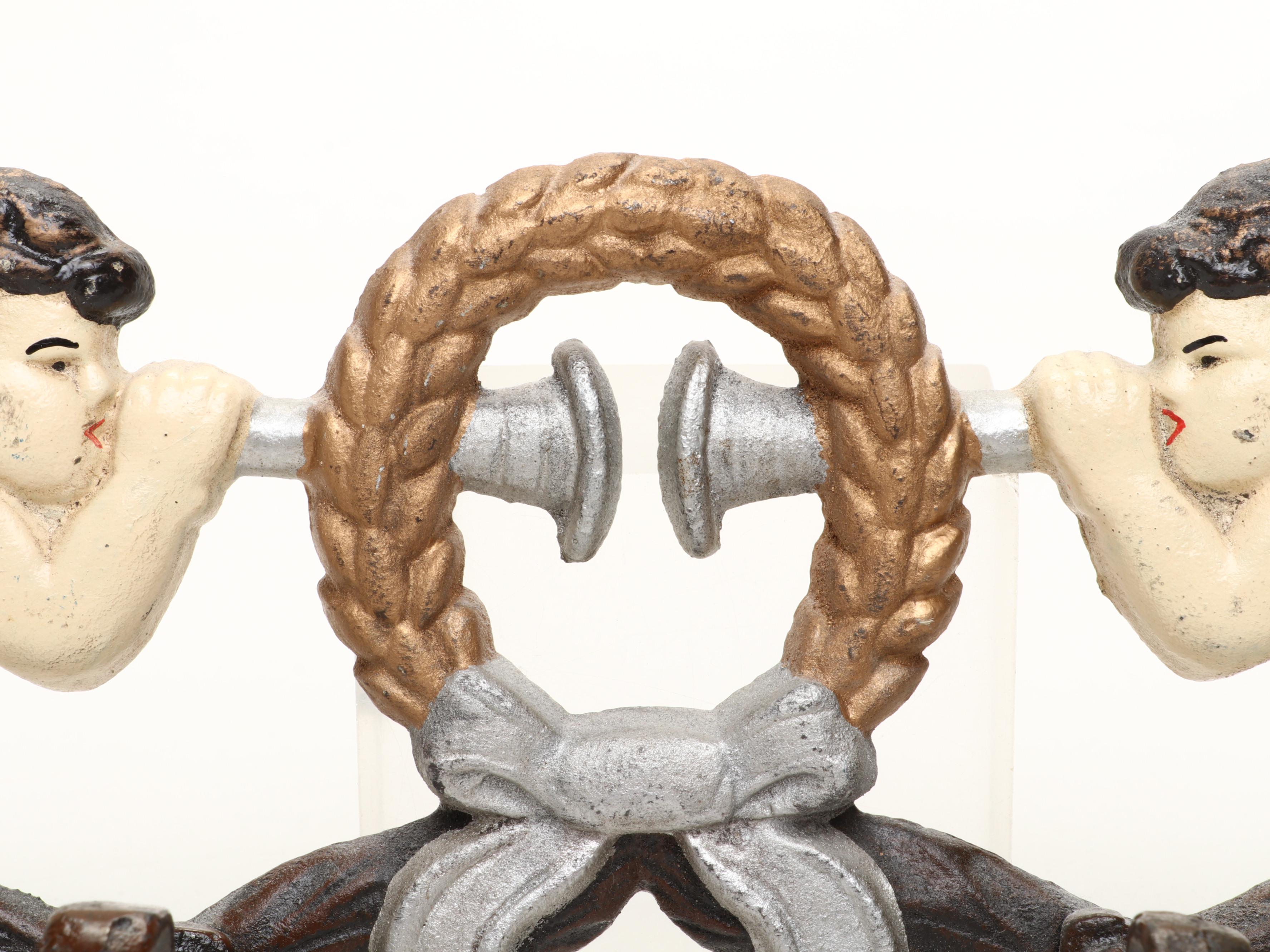 Painted Cast Metal Cherub Wall Hook