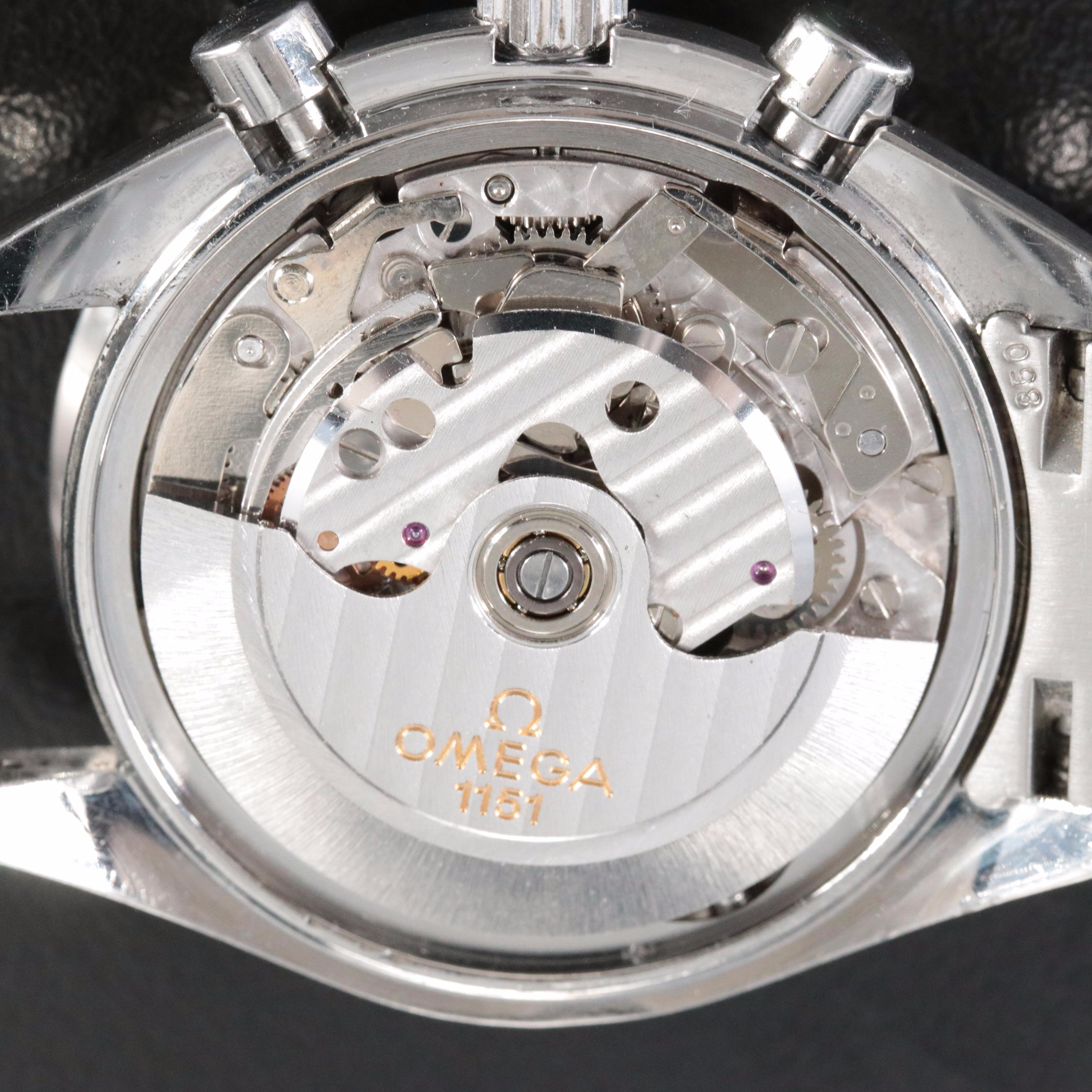 Omega Speedmaster Triple Calendar Blue Steel Automatic Watch