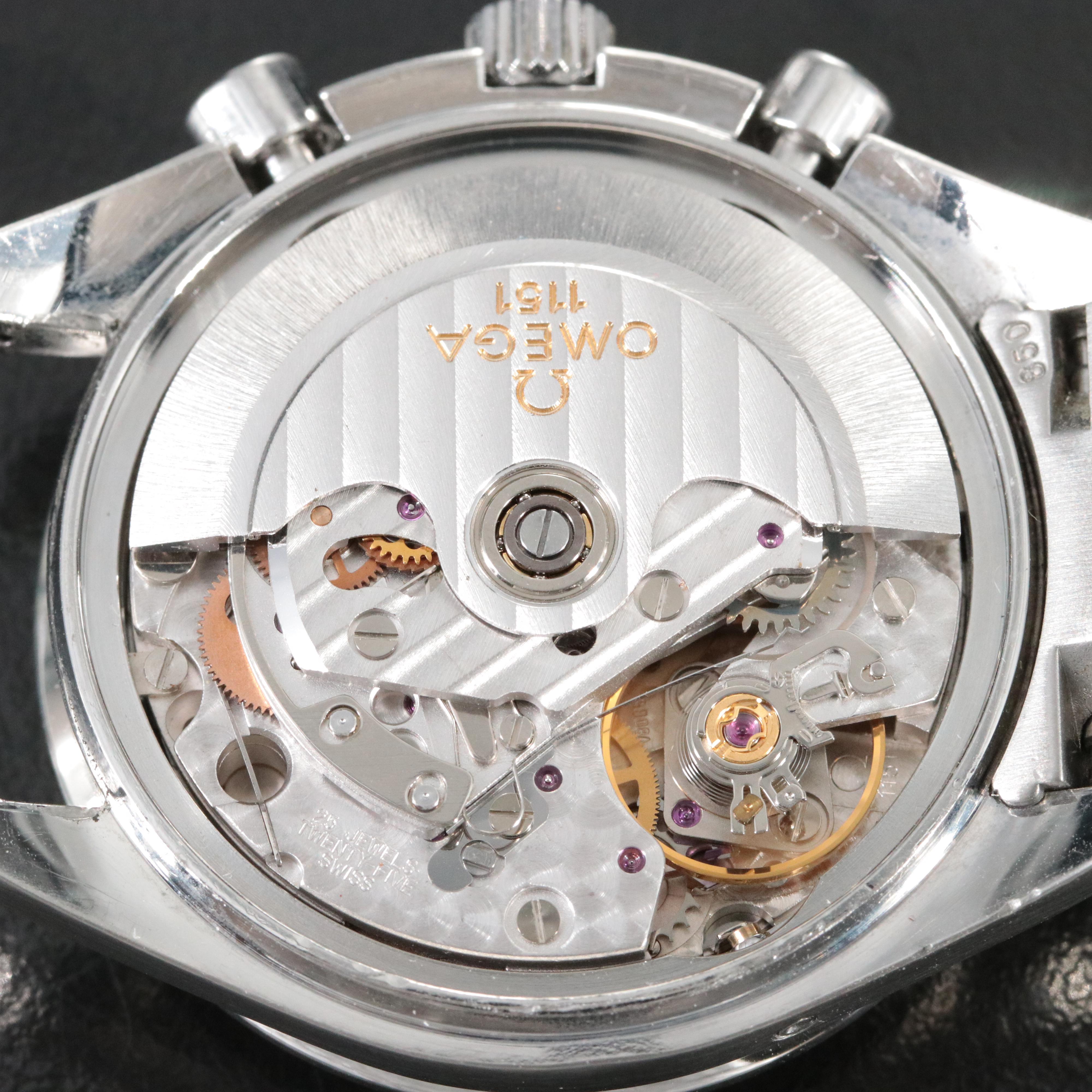 Omega Speedmaster Triple Calendar Blue Steel Automatic Watch