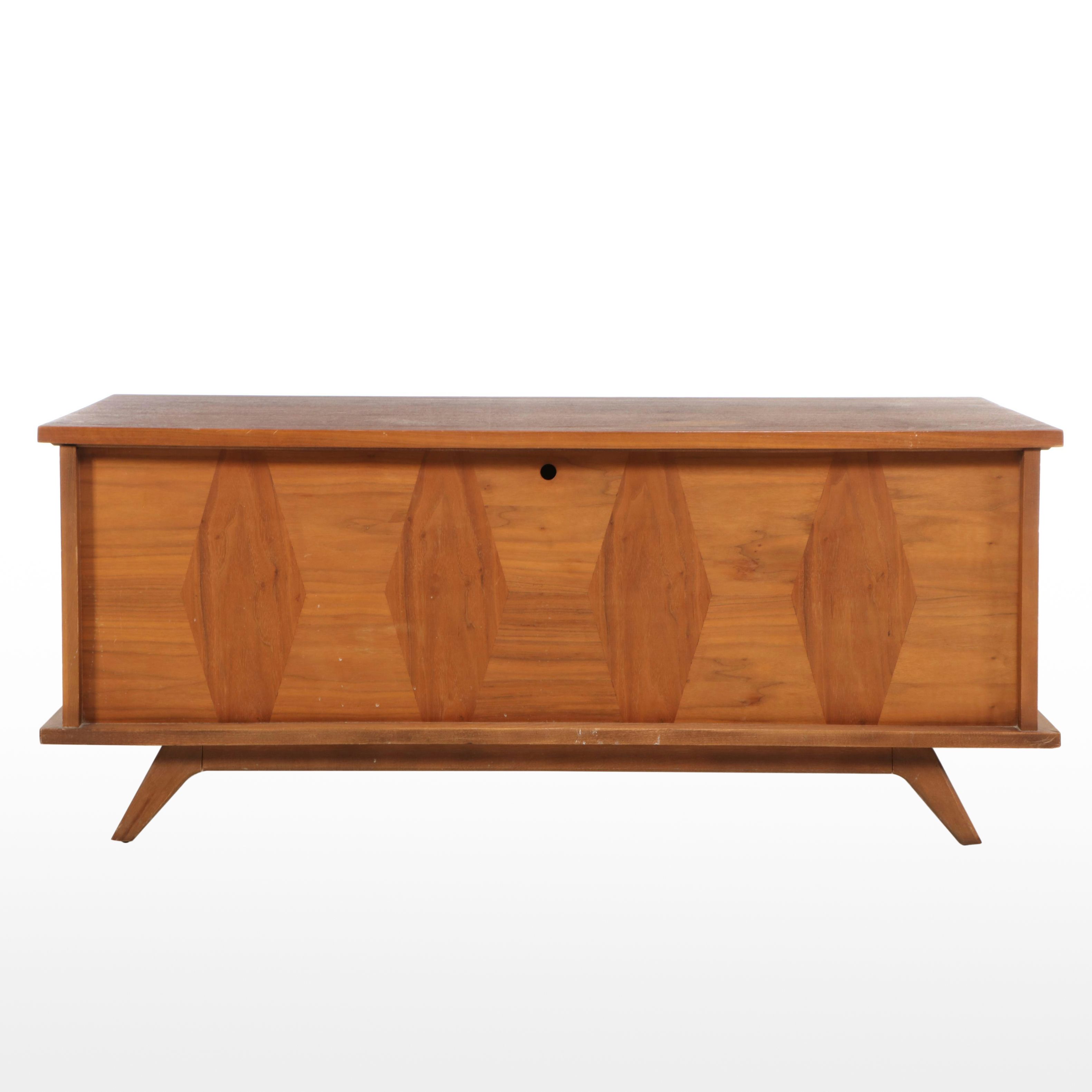 Lane "Aroma-Tite" Mid Century Modern Walnut, Ash, and Cedar Blanket Chest