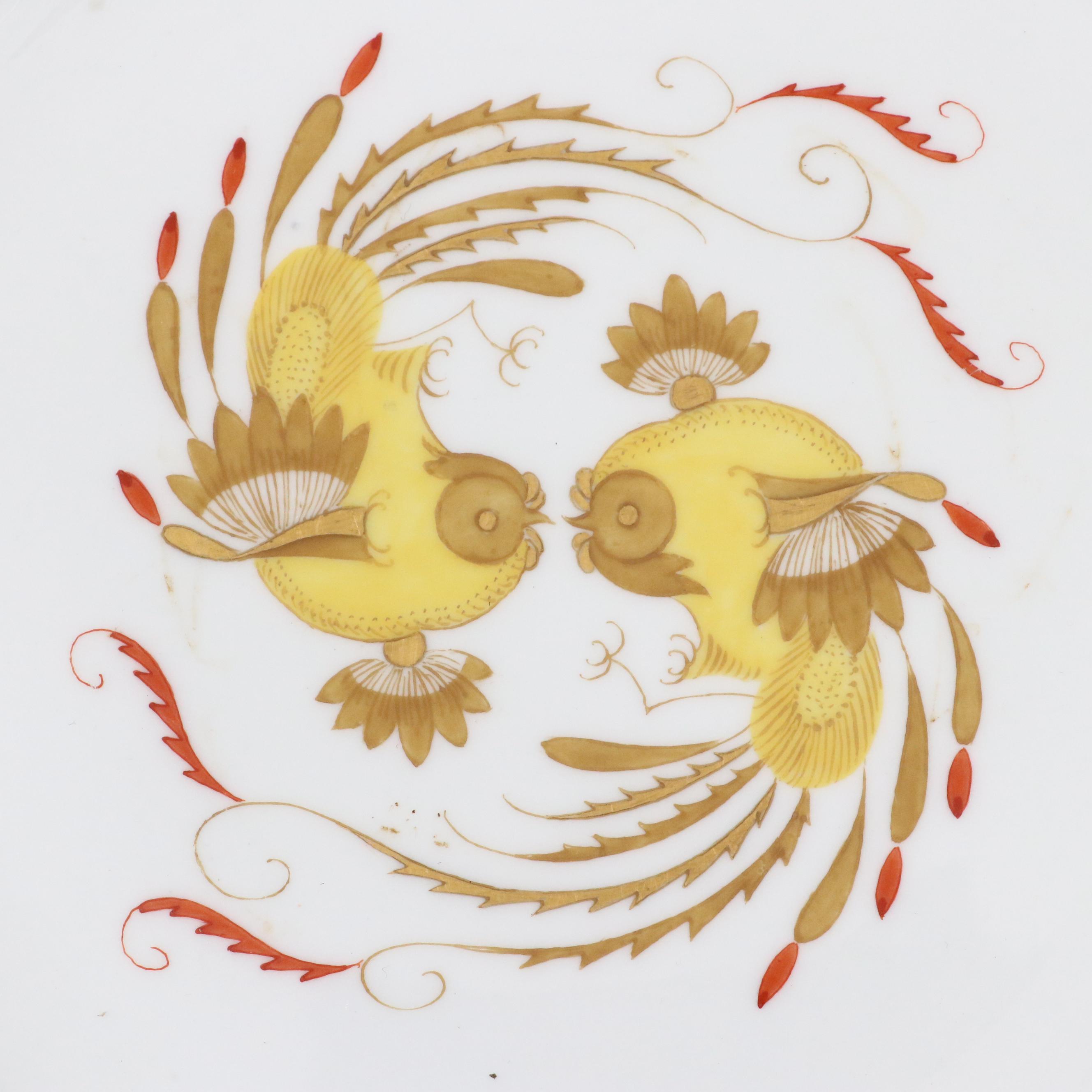 Pair of Meissen Porcelain "Yellow Dragon" Plates, 20th Century