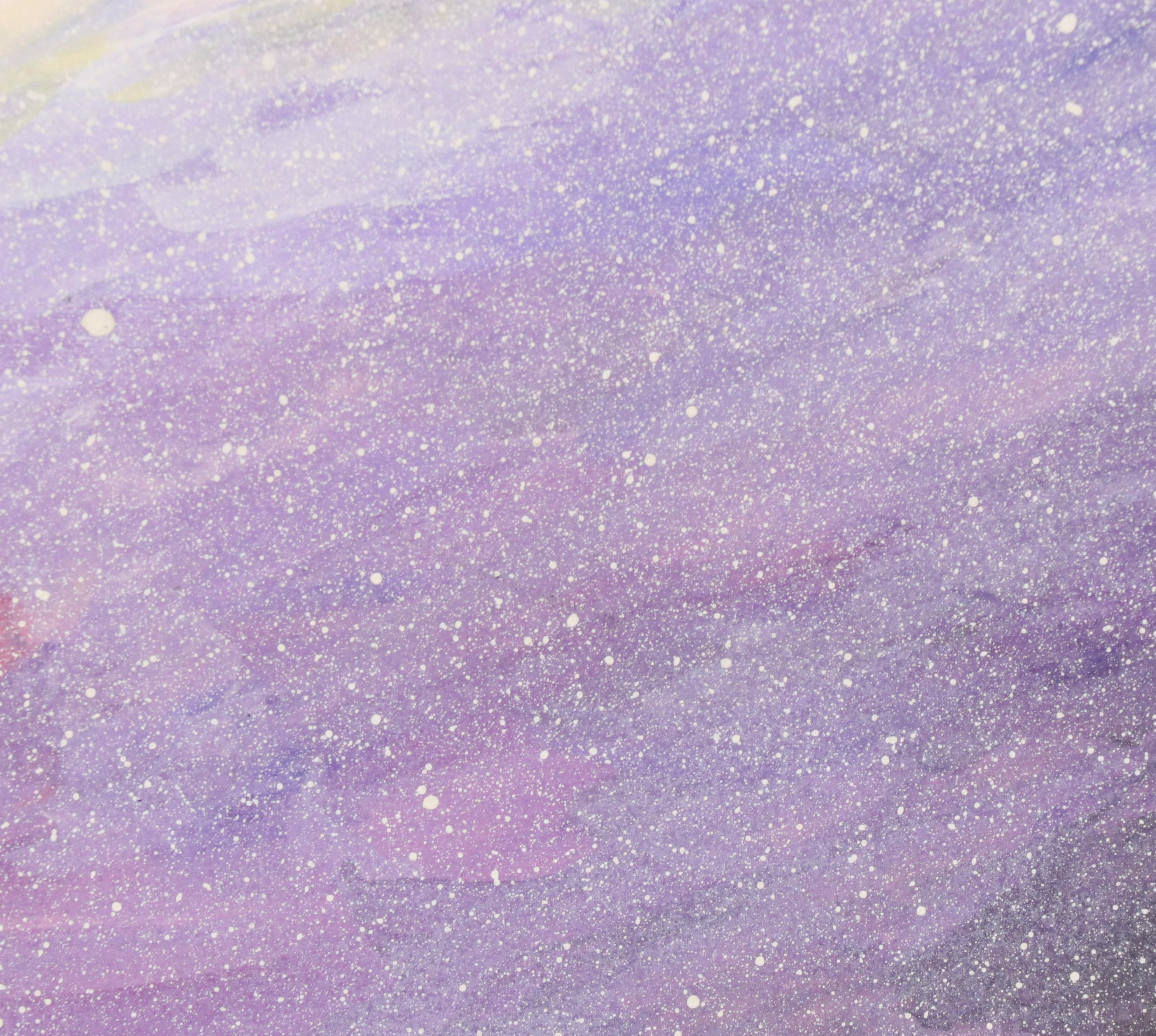 Don Dougherty Cityscape Illustration With Starry Night Sky, Mid-20th Century