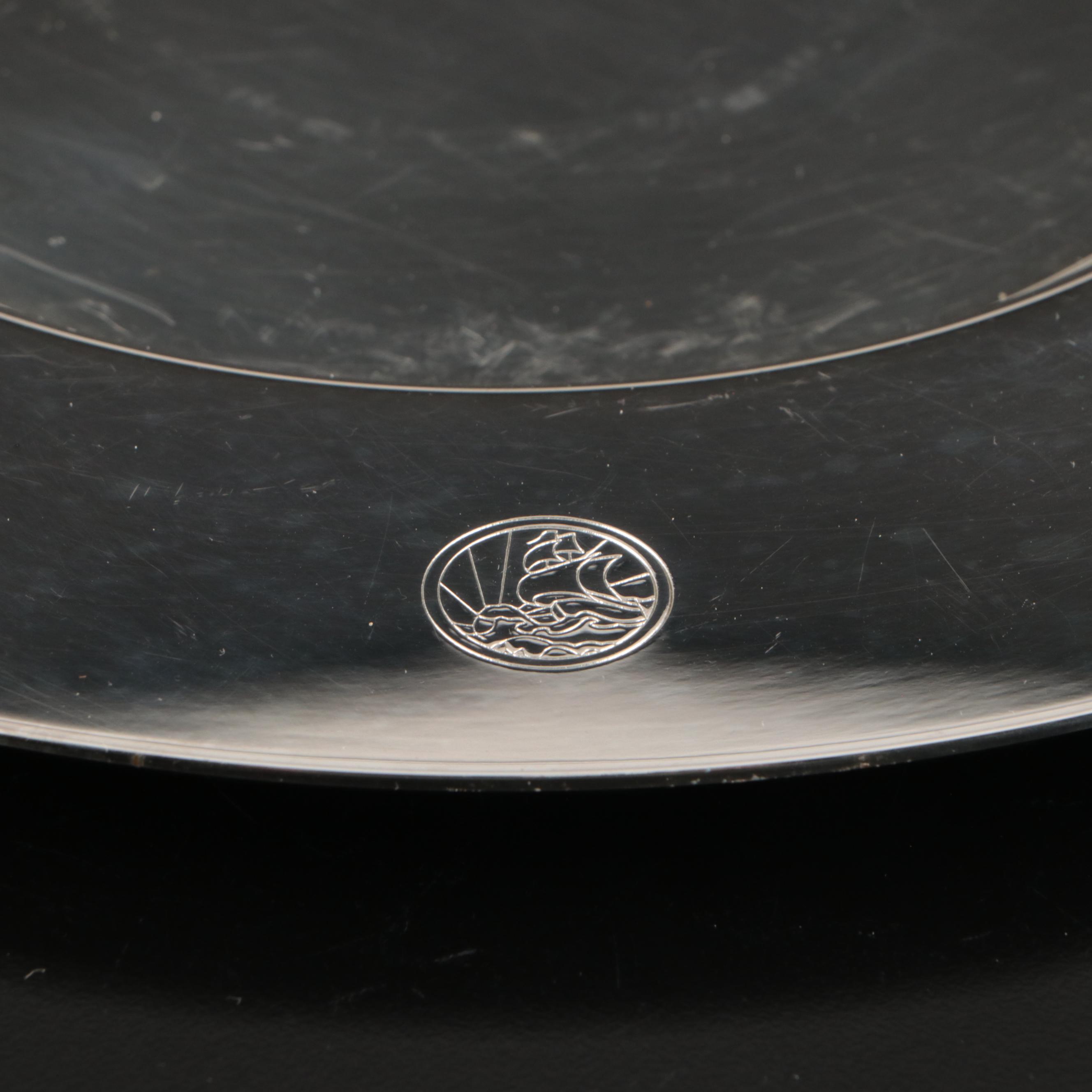 Petrossian Silver Plated Platter and Caviar Server with Waterford Desk Clocks