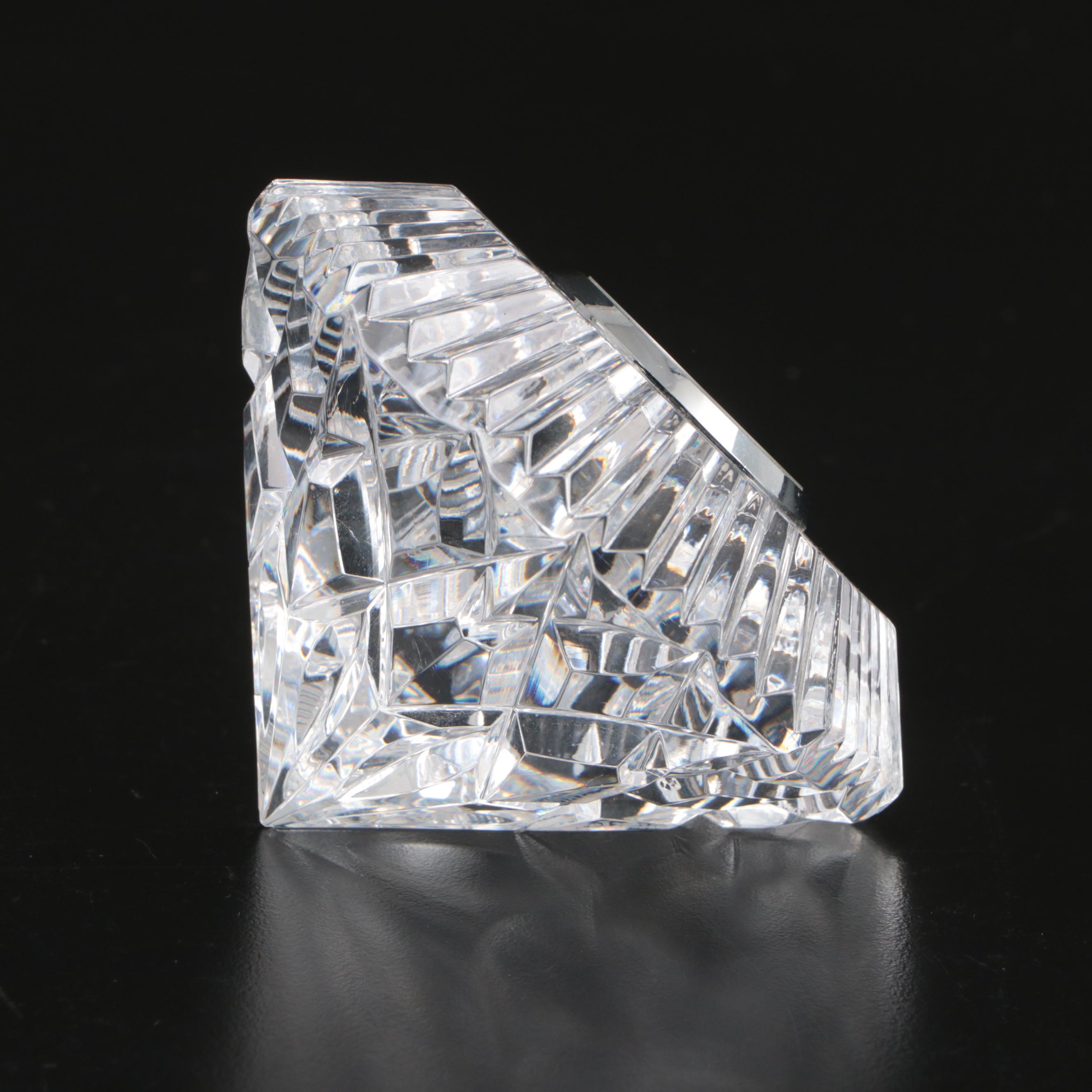 Petrossian Silver Plated Platter and Caviar Server with Waterford Desk Clocks