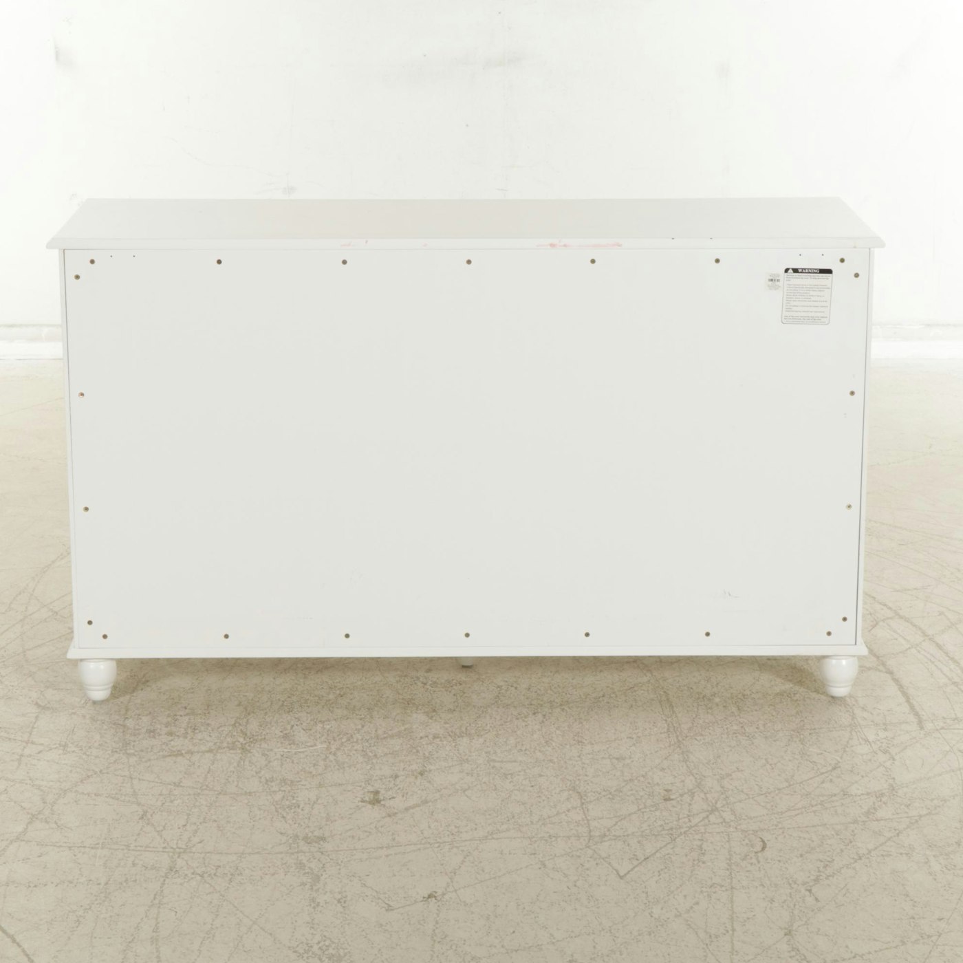 The Land of Nod White Jenny Lind Style Seven Drawer Dresser EBTH