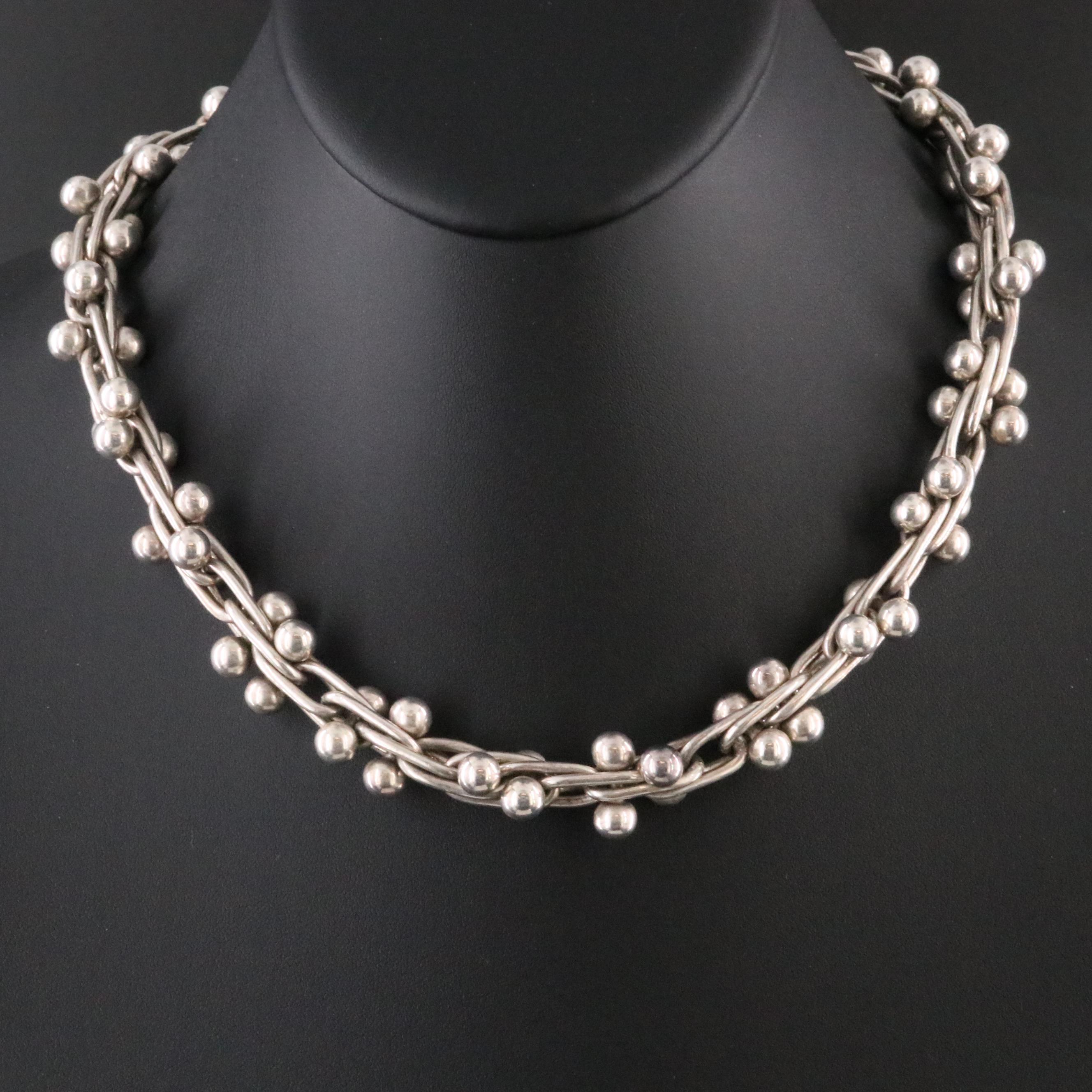 Sterling Fancy Link Necklace