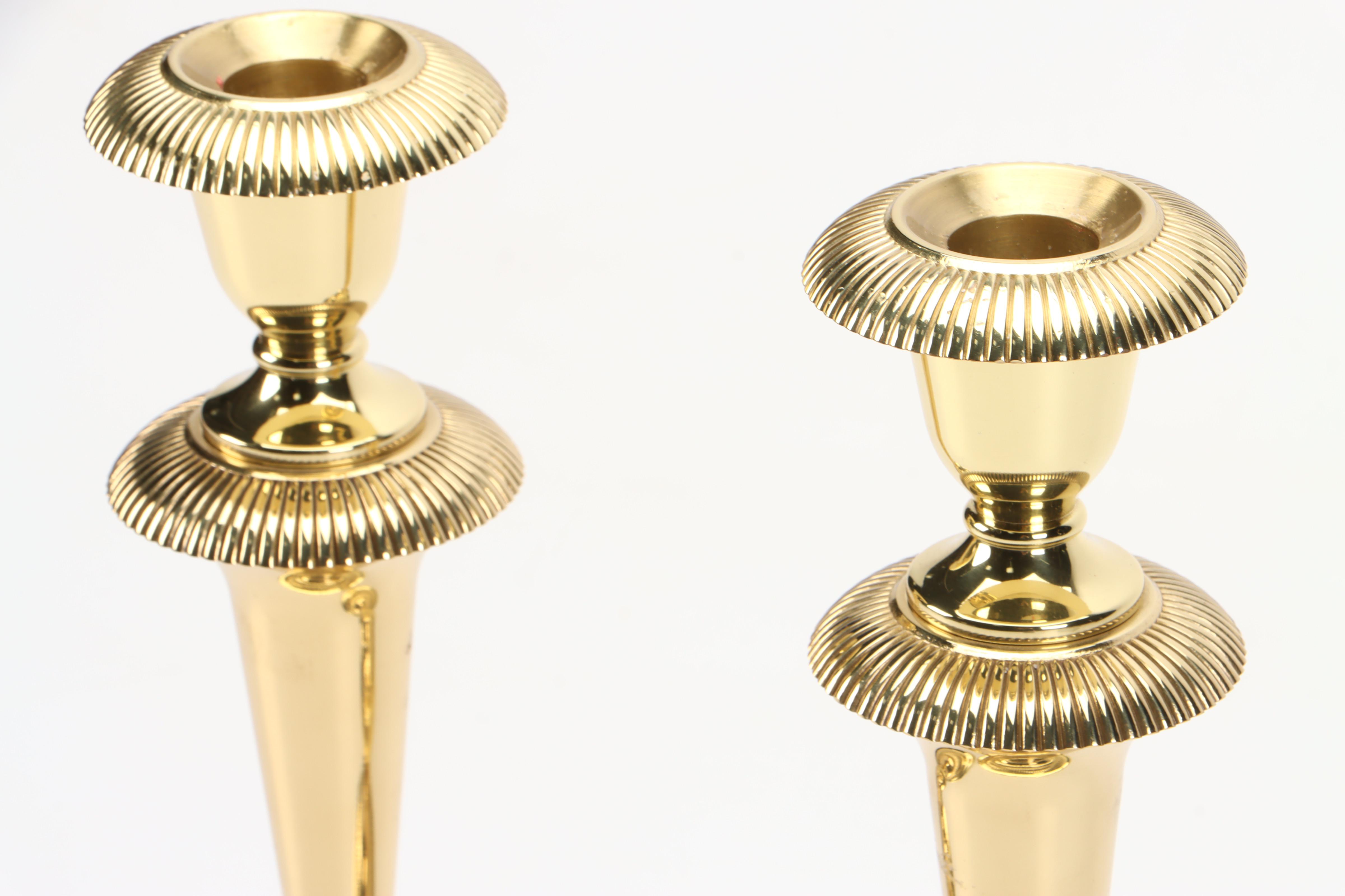 Smithsonian Institute Baldwin Brass "Meridan" Candlesticks