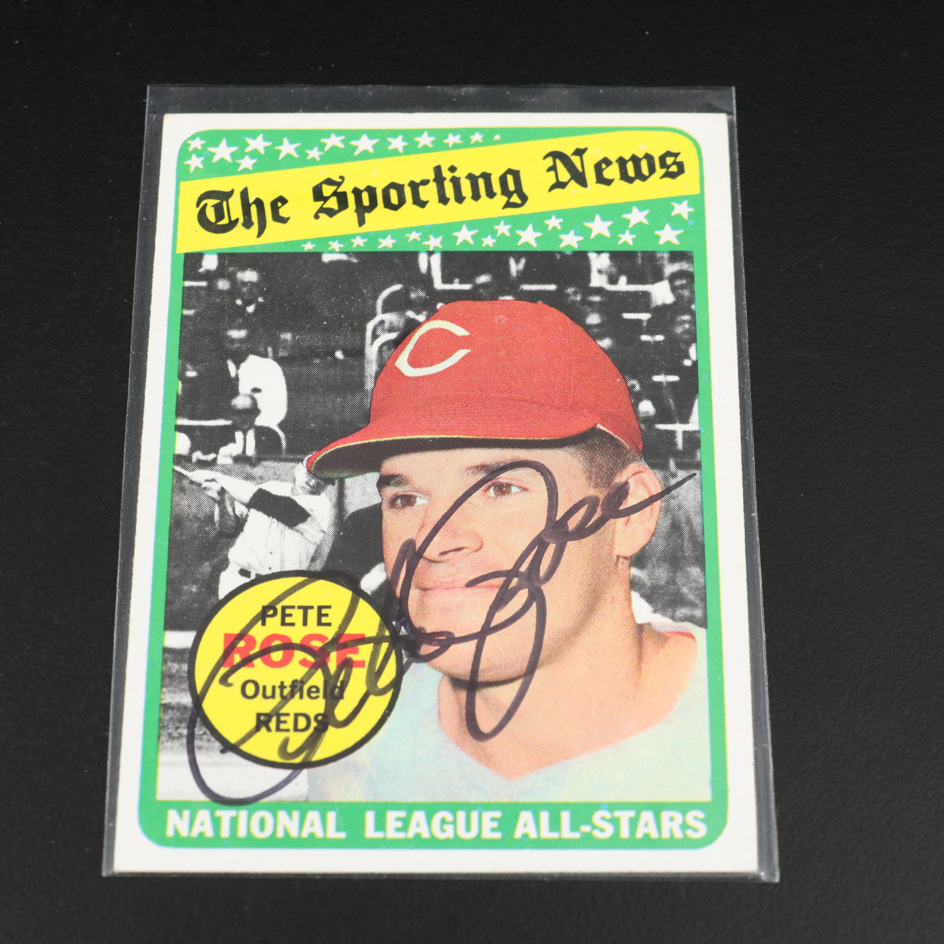 Pete Rose and Johnny Bench Signed Cincinnati Reds Baseball Cards, JSA