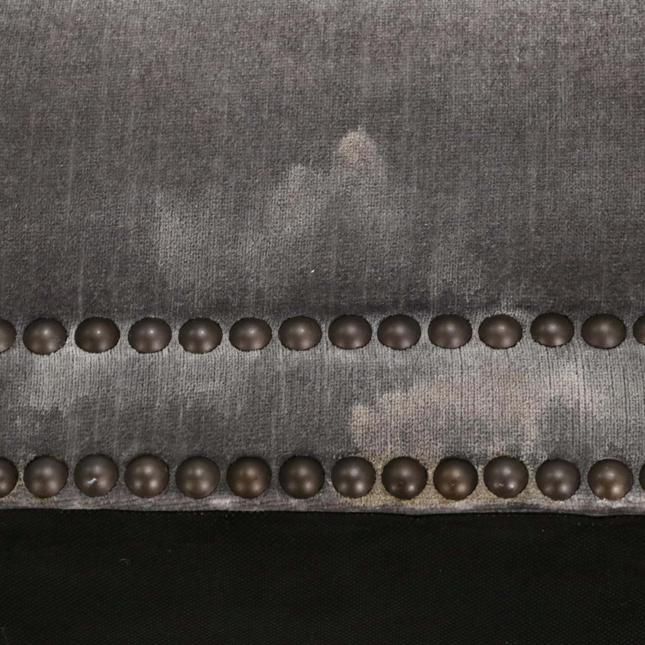 Pair of Restoration Hardware "Marcel" Velvet Upholstered Club Chairs