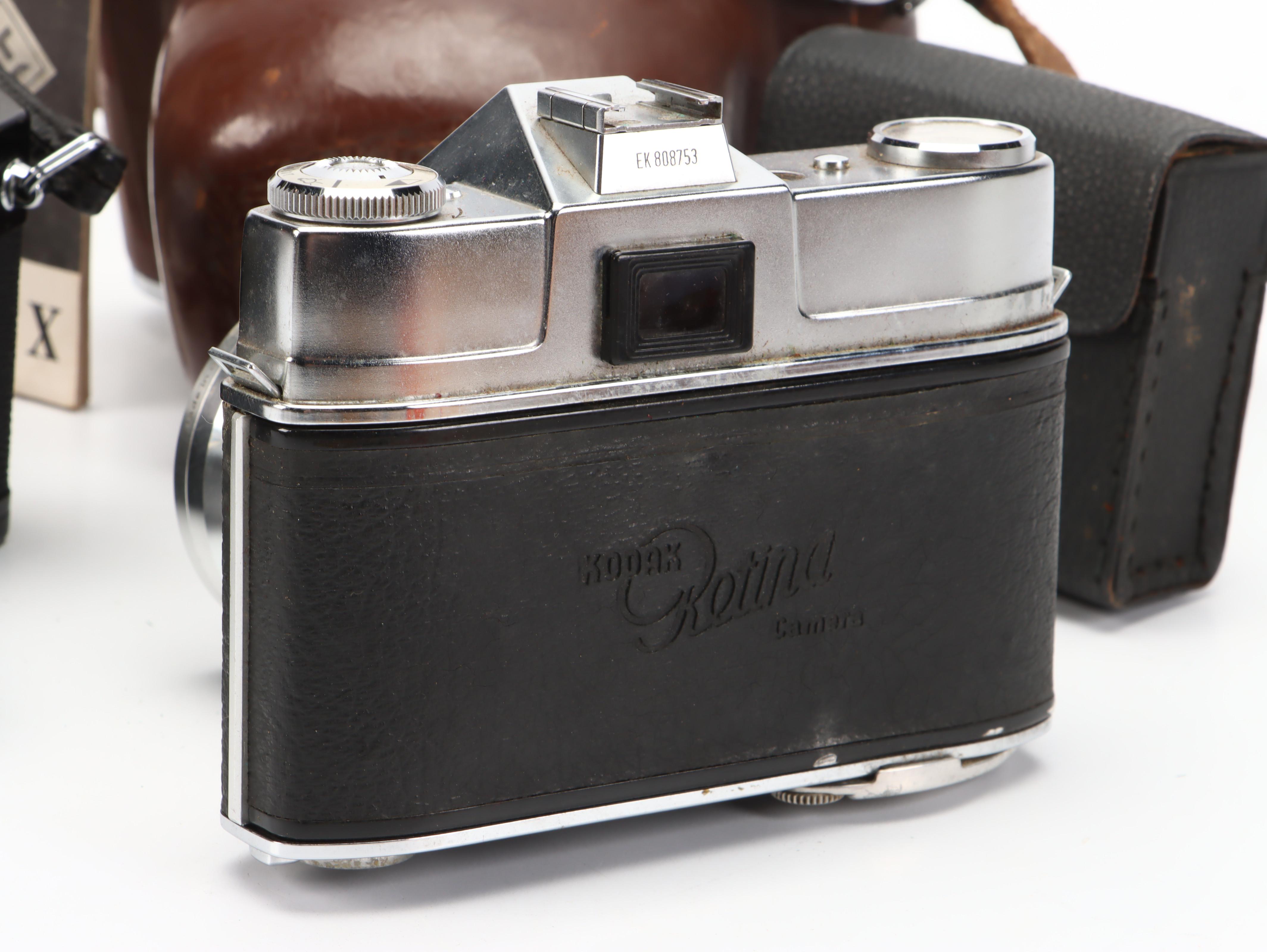 Kodak Retina Reflex III and Pentax SLR Camera with Lenses, Cases and More