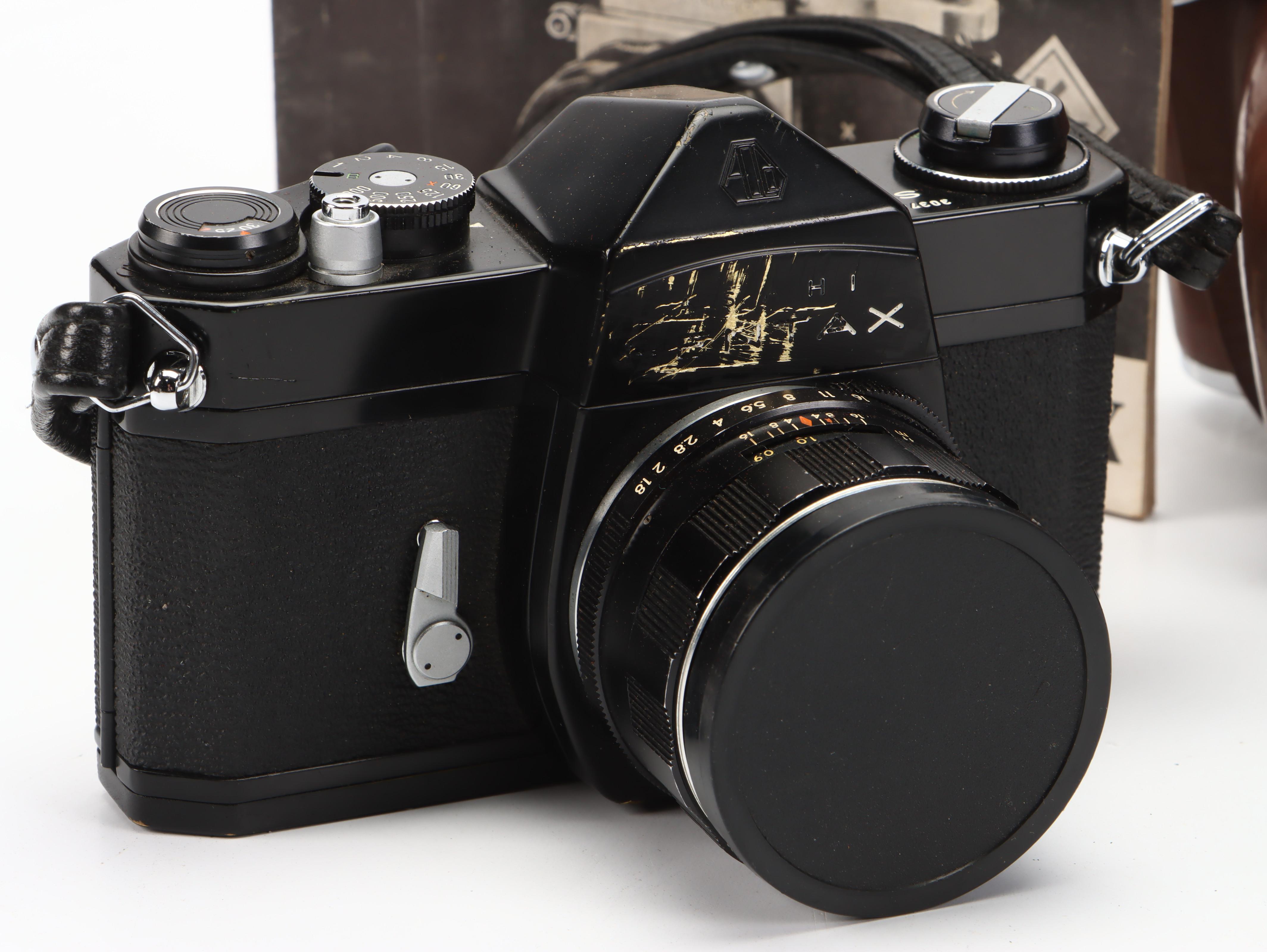 Kodak Retina Reflex III and Pentax SLR Camera with Lenses, Cases and More