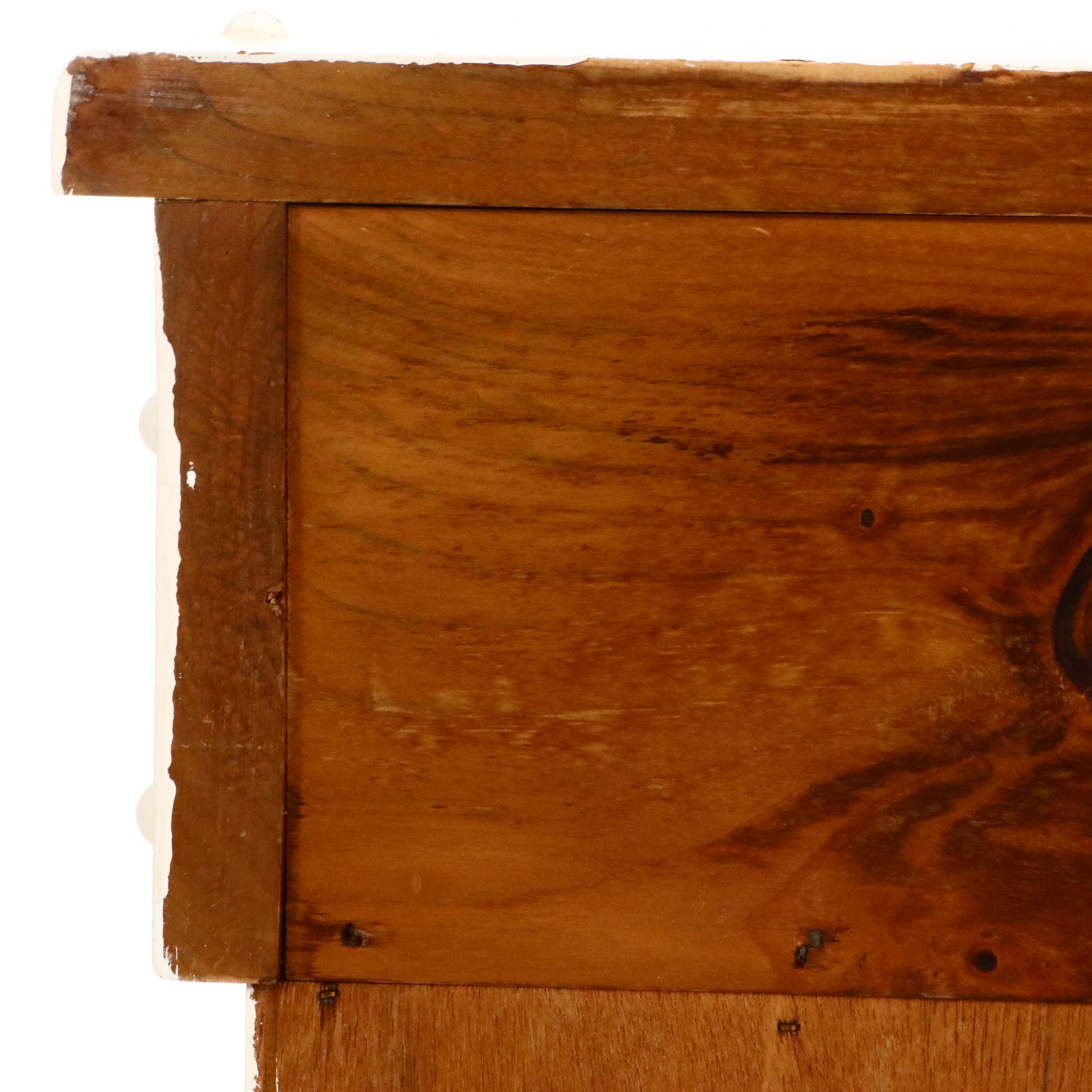 Early American Style Parcel-Painted Pine Washstand, 20th Century