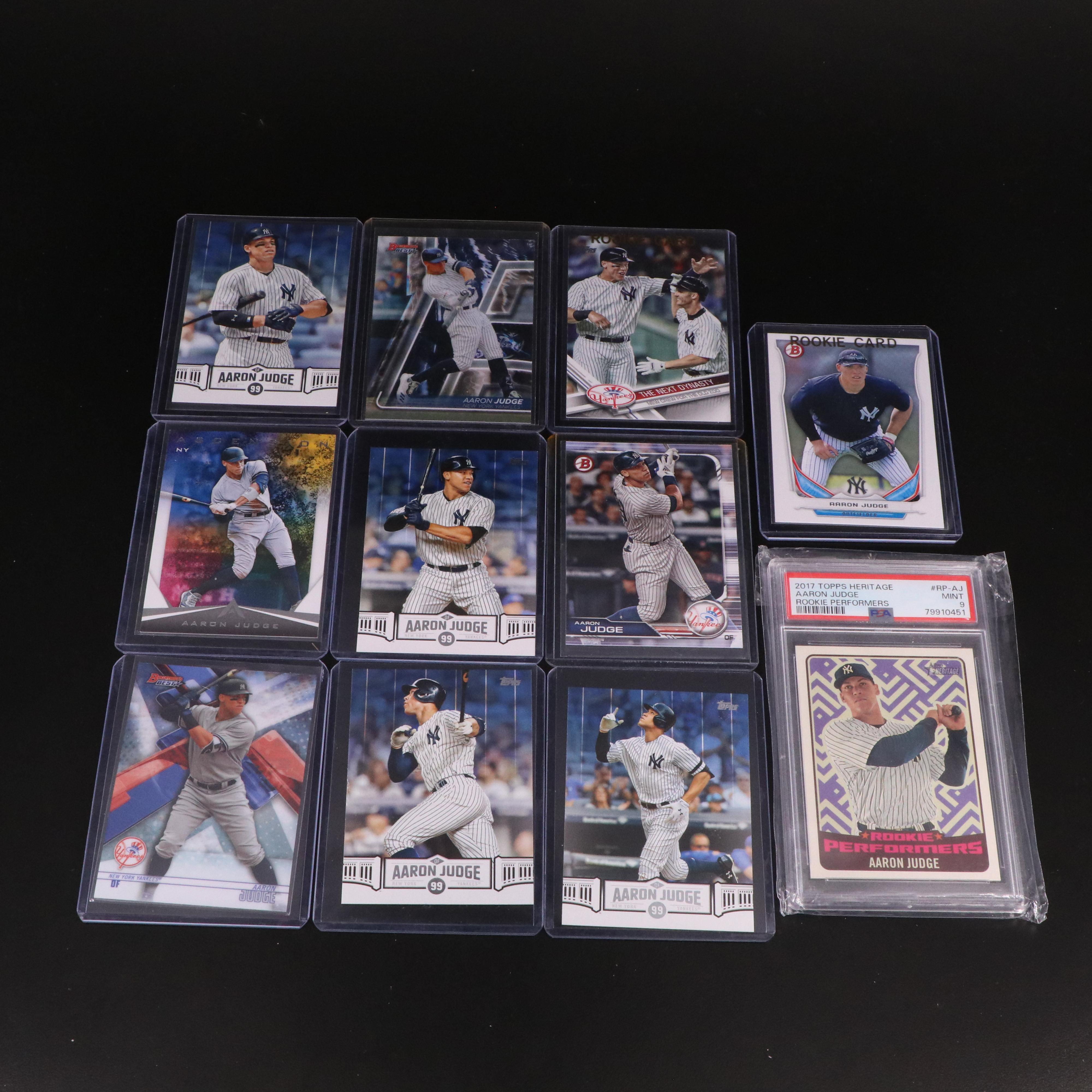 Aaron Judge Baseball Cards Featuring PSA Graded Rookie Performers and More