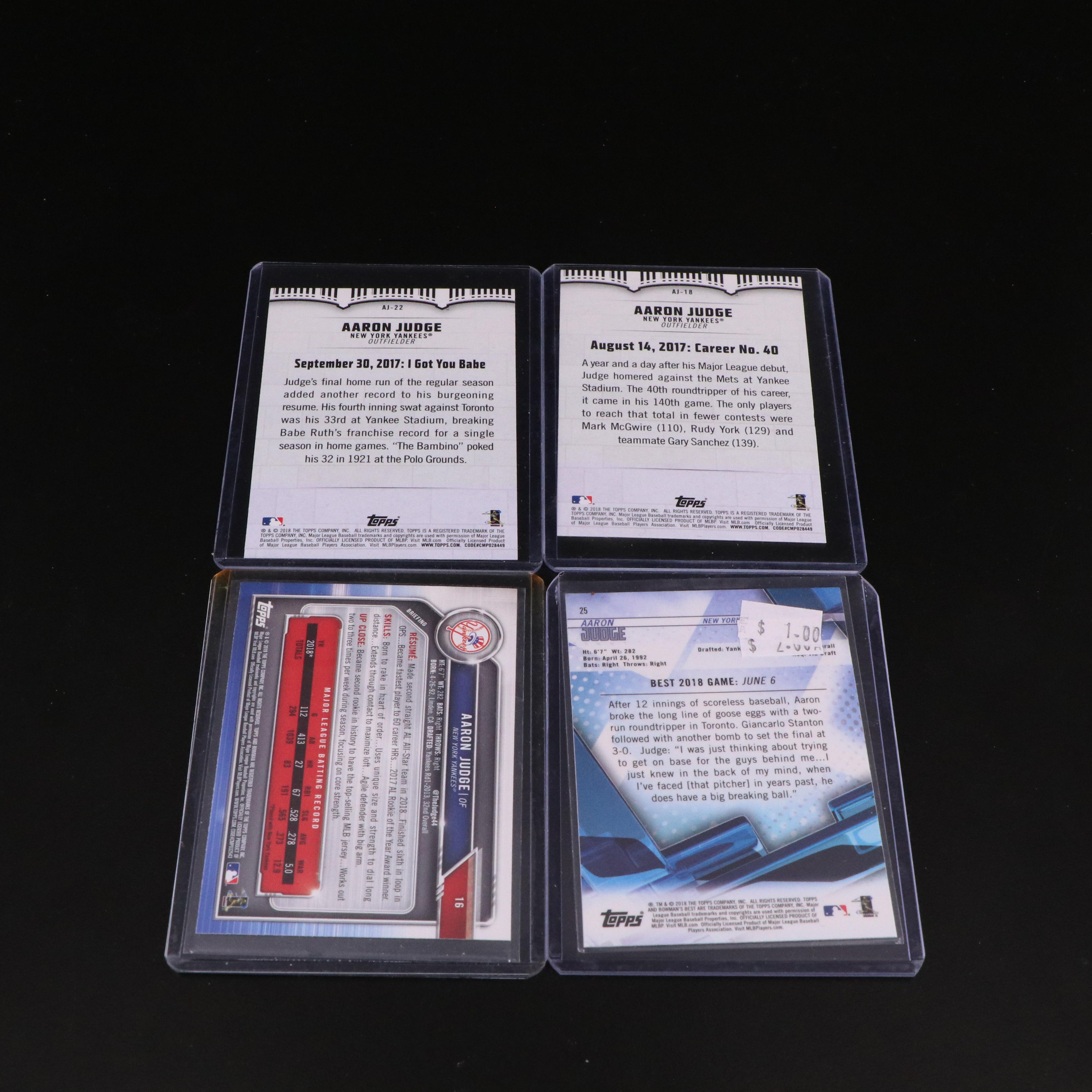 Aaron Judge Baseball Cards Featuring PSA Graded Rookie Performers and More