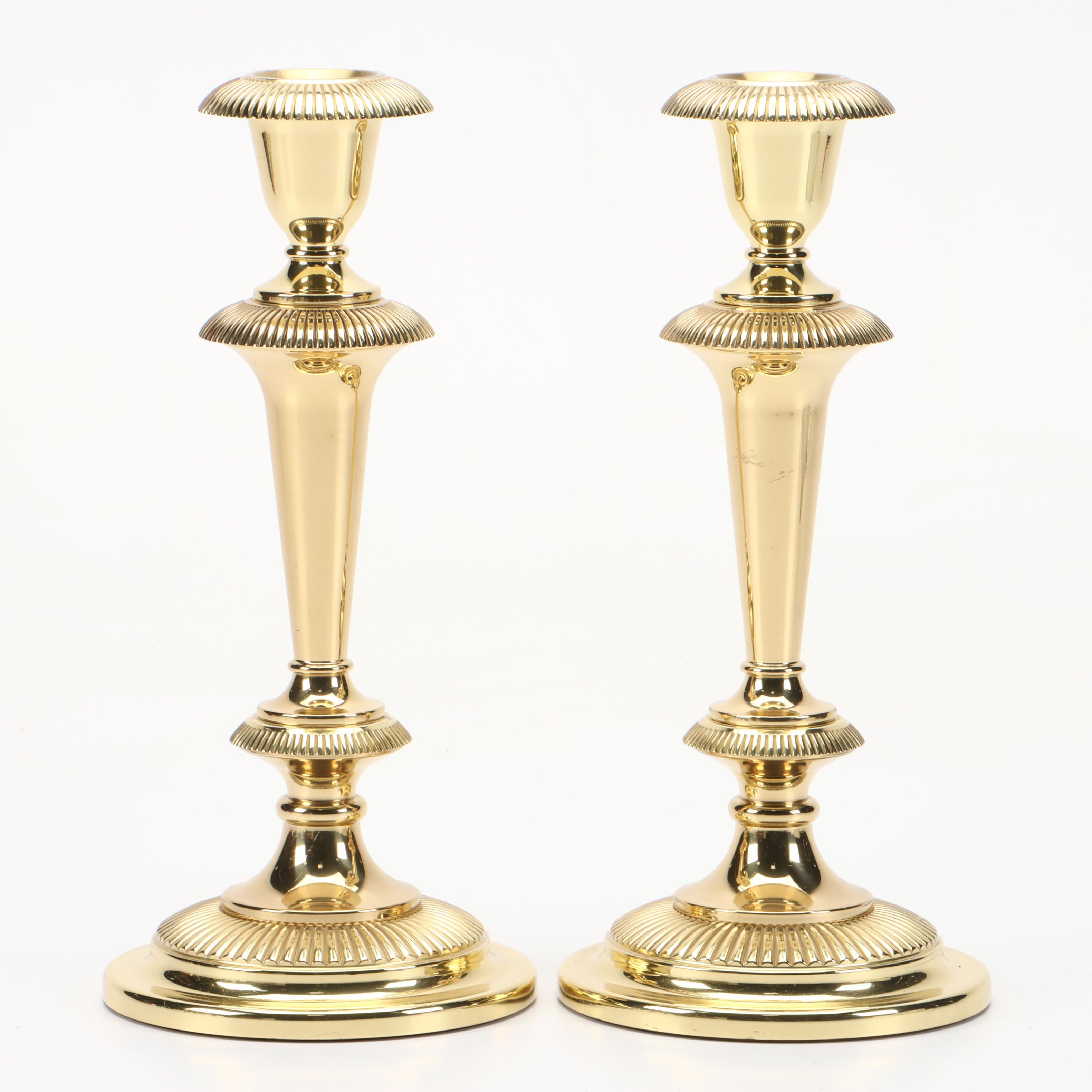 Smithsonian Institute Baldwin Brass "Meridan" Candlesticks