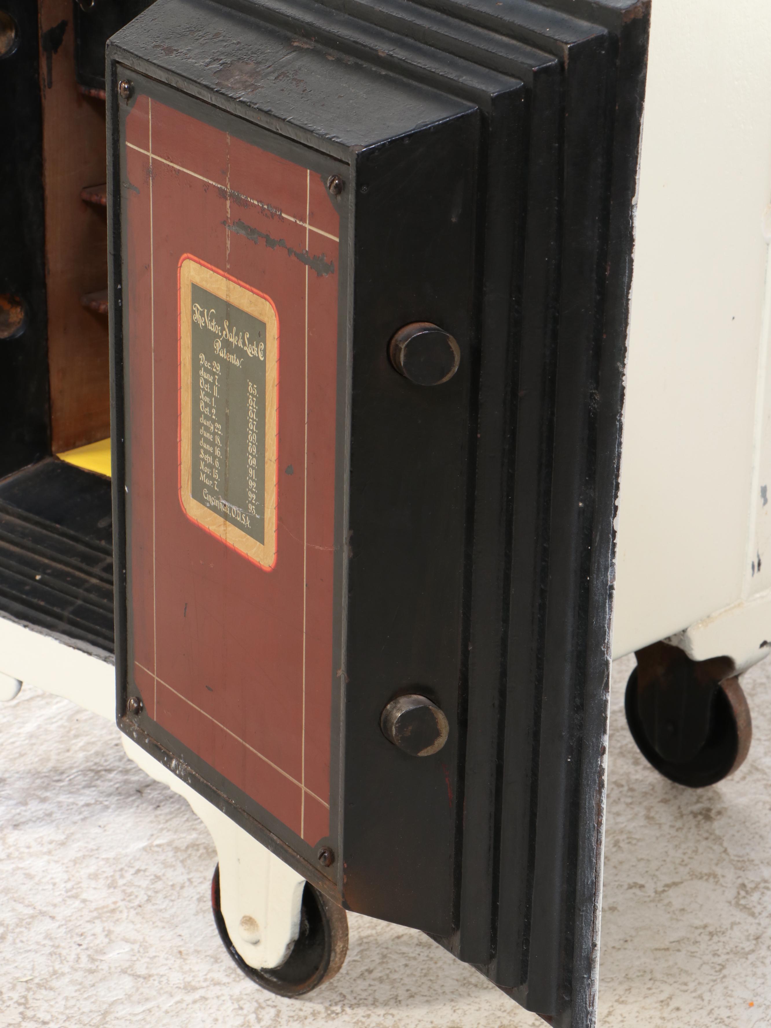 The Victor Safe & Lock Co. Late Victorian Painted Cast Iron Safe