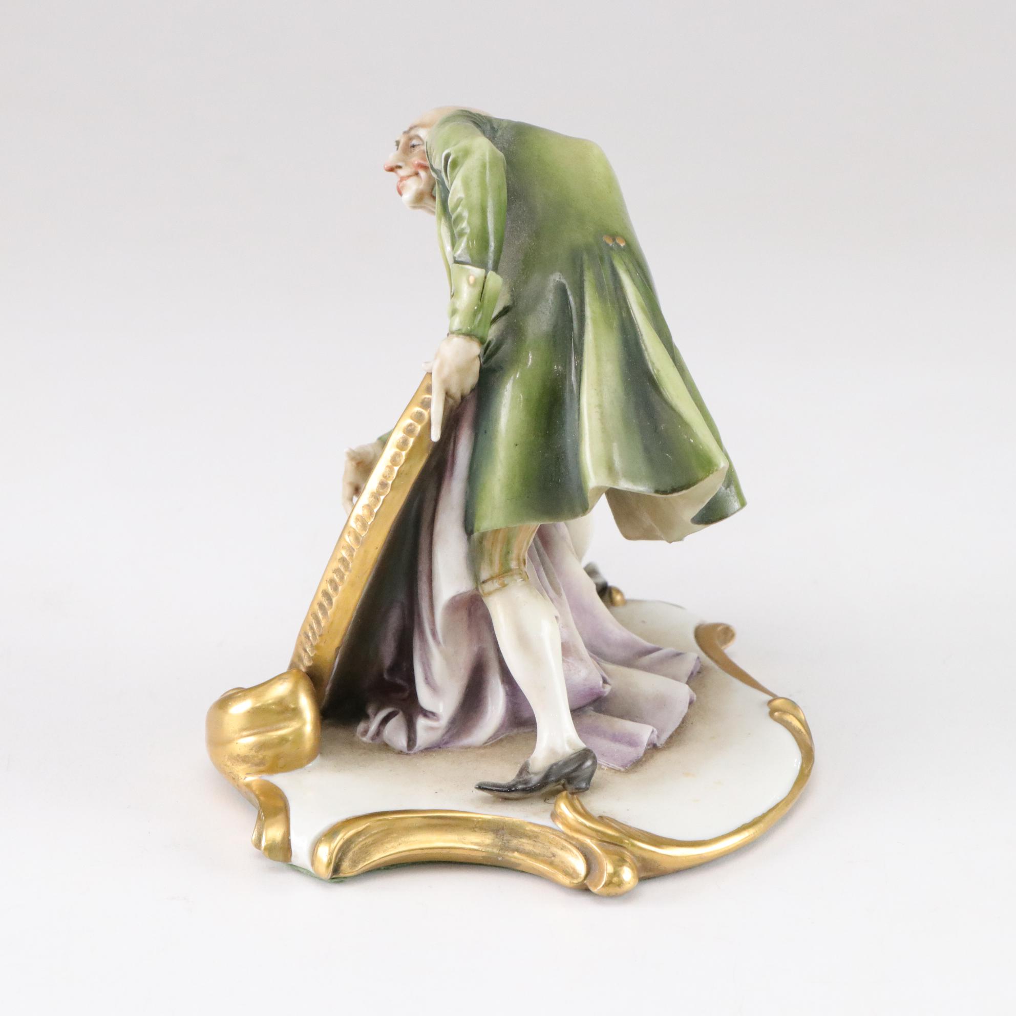 Hand-Painted Antonio Borsato "Antiquarian" Porcelain Figurine