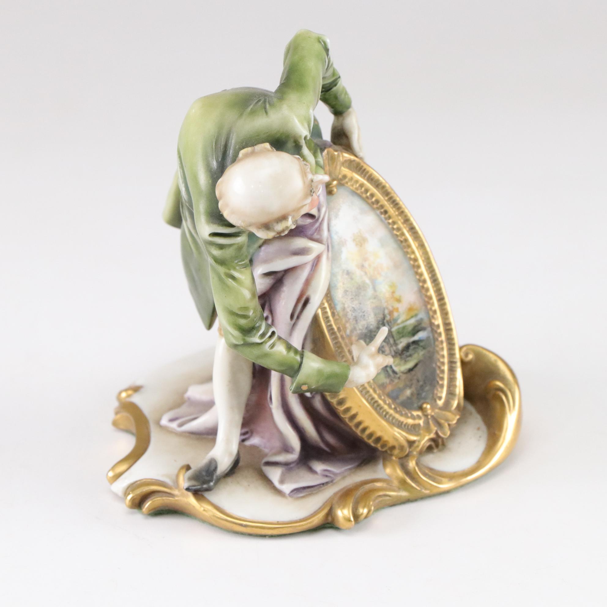 Hand-Painted Antonio Borsato "Antiquarian" Porcelain Figurine