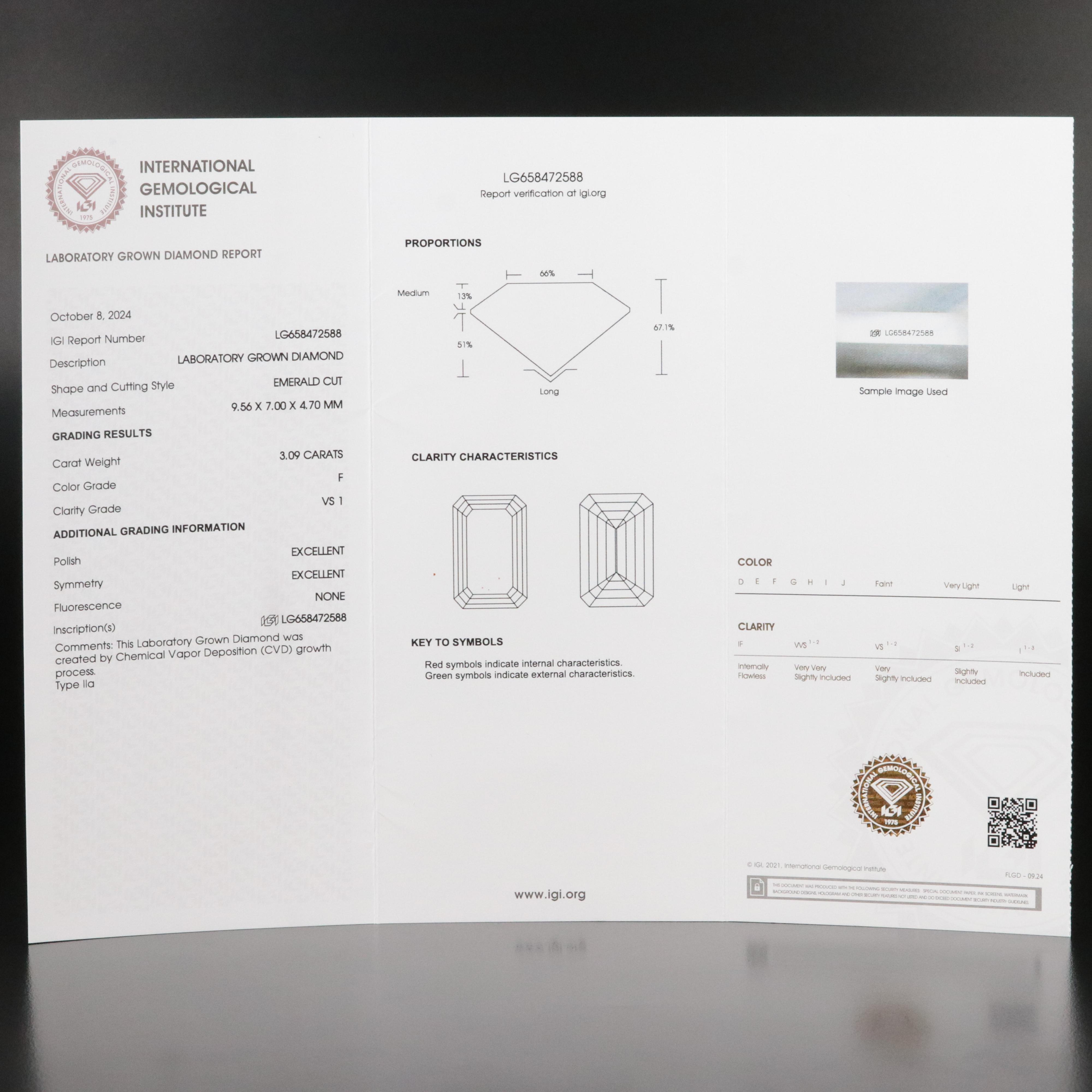 Platinum 6.19 CTW Lab Grown Diamond Solitaire Stud Earrings with IGI Reports