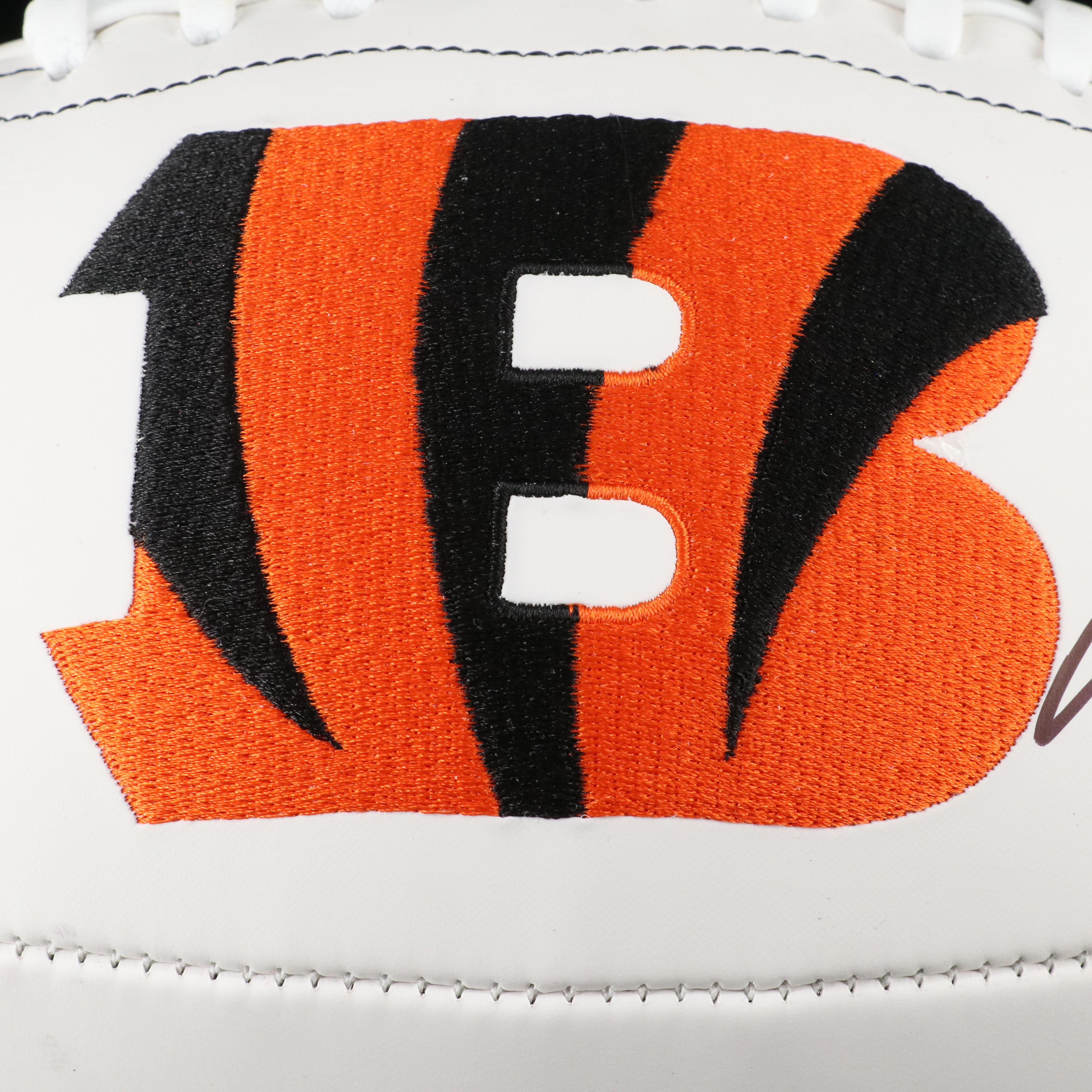 Joe Burrow Signed Cincinnati Bengals Football with Display