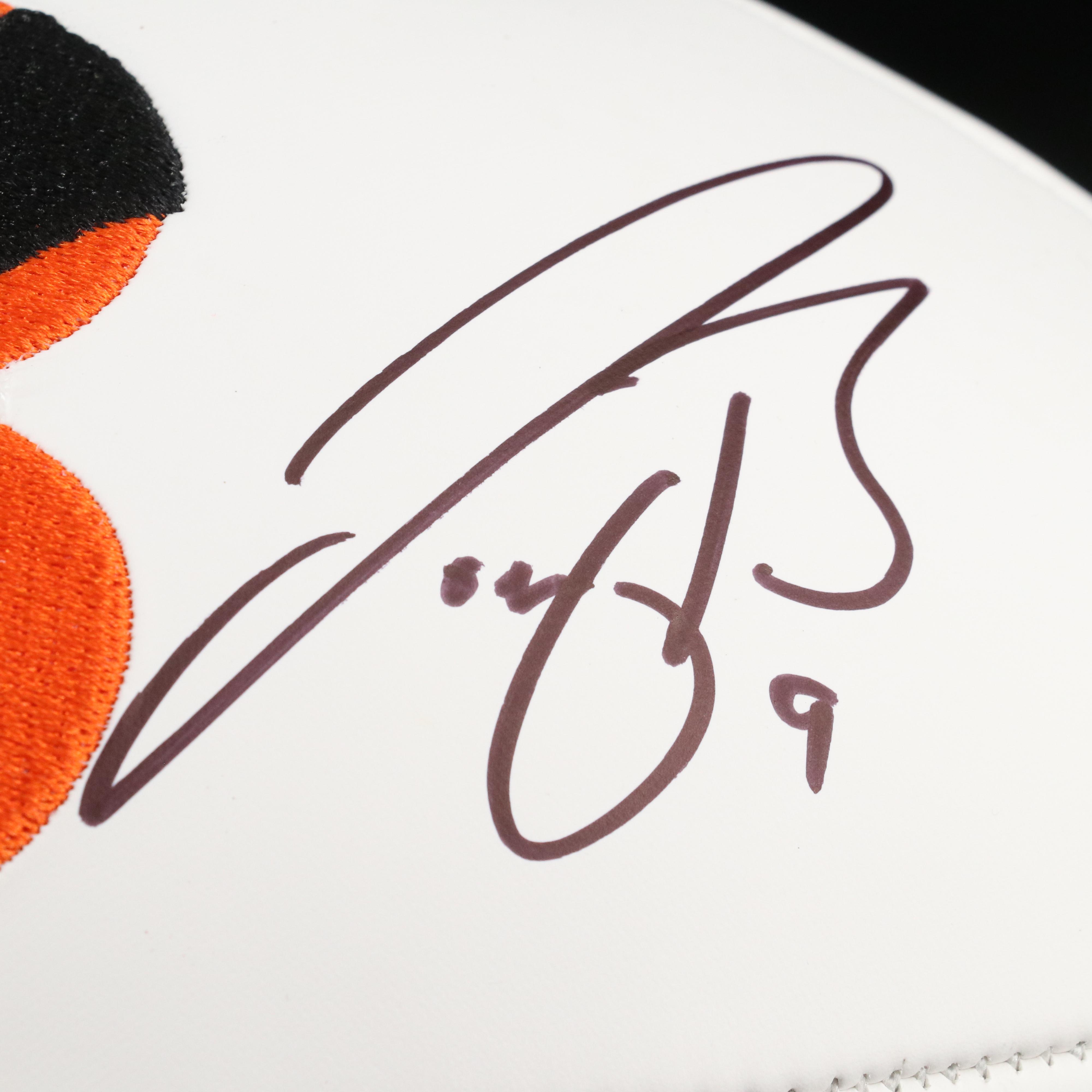 Joe Burrow Signed Cincinnati Bengals Football with Display