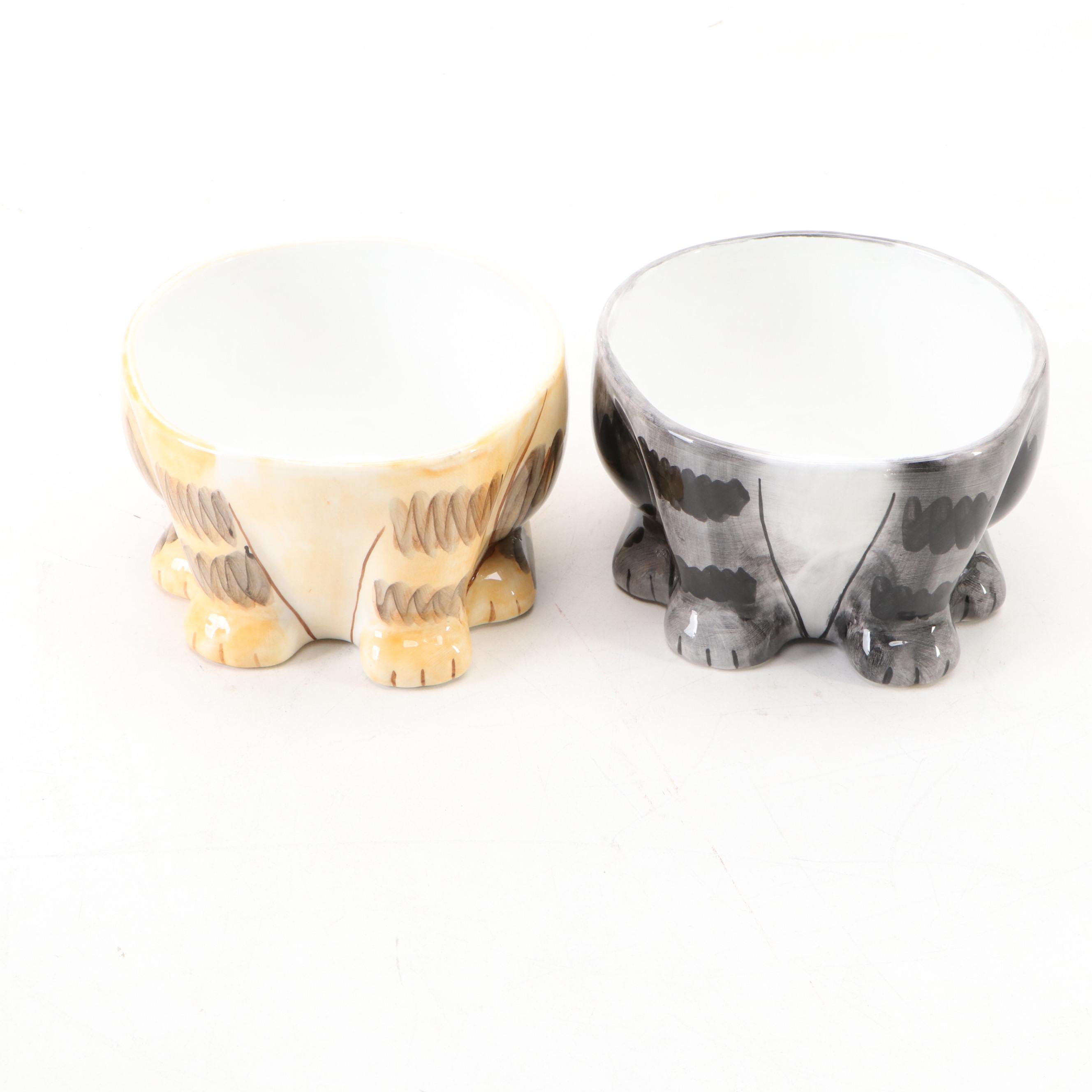 Ceramic Cat Shaped Tea for One Sets with Other Figurines and Decor