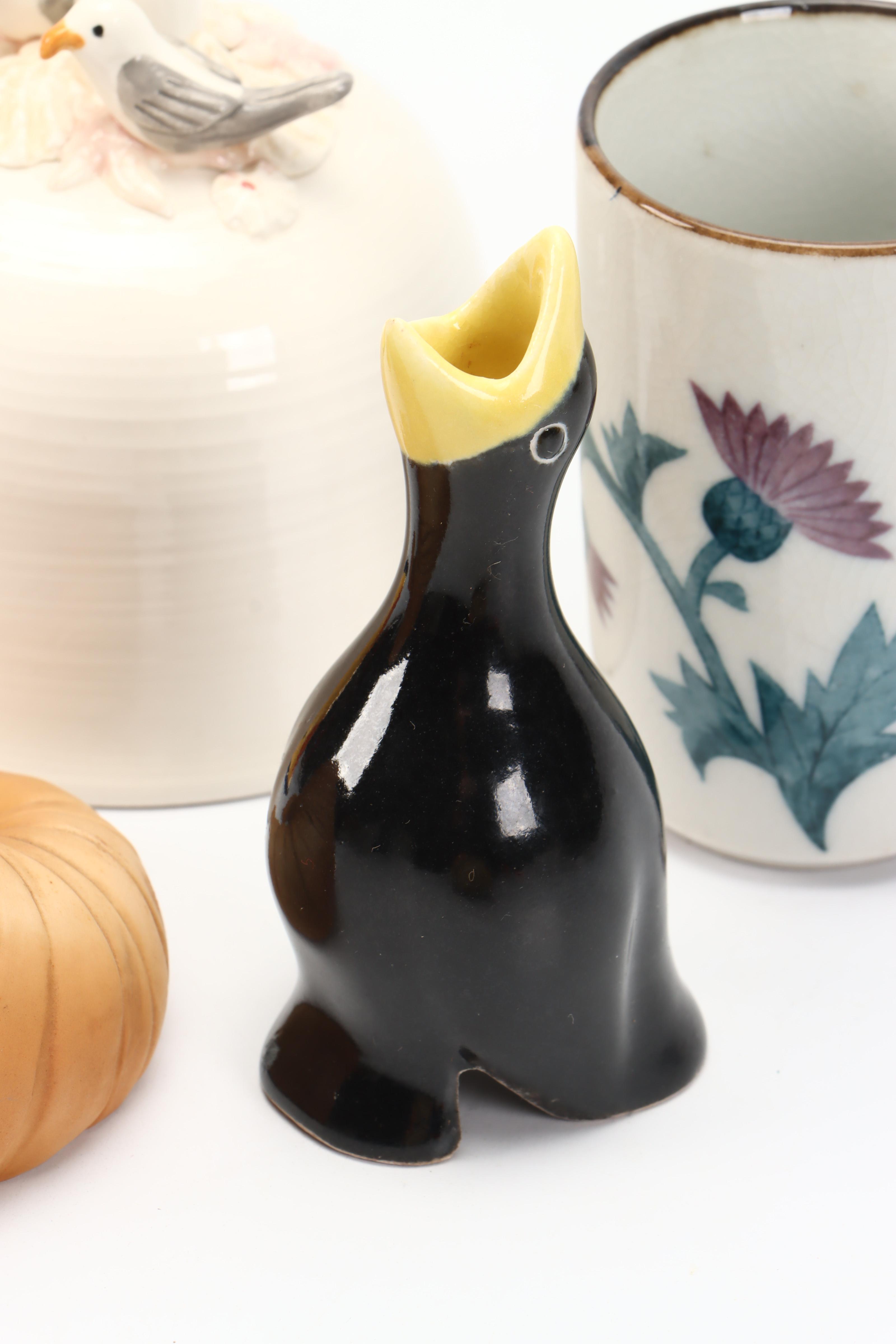 Herend Porcelain "Rothschild Bird" with Other Bells and Decor