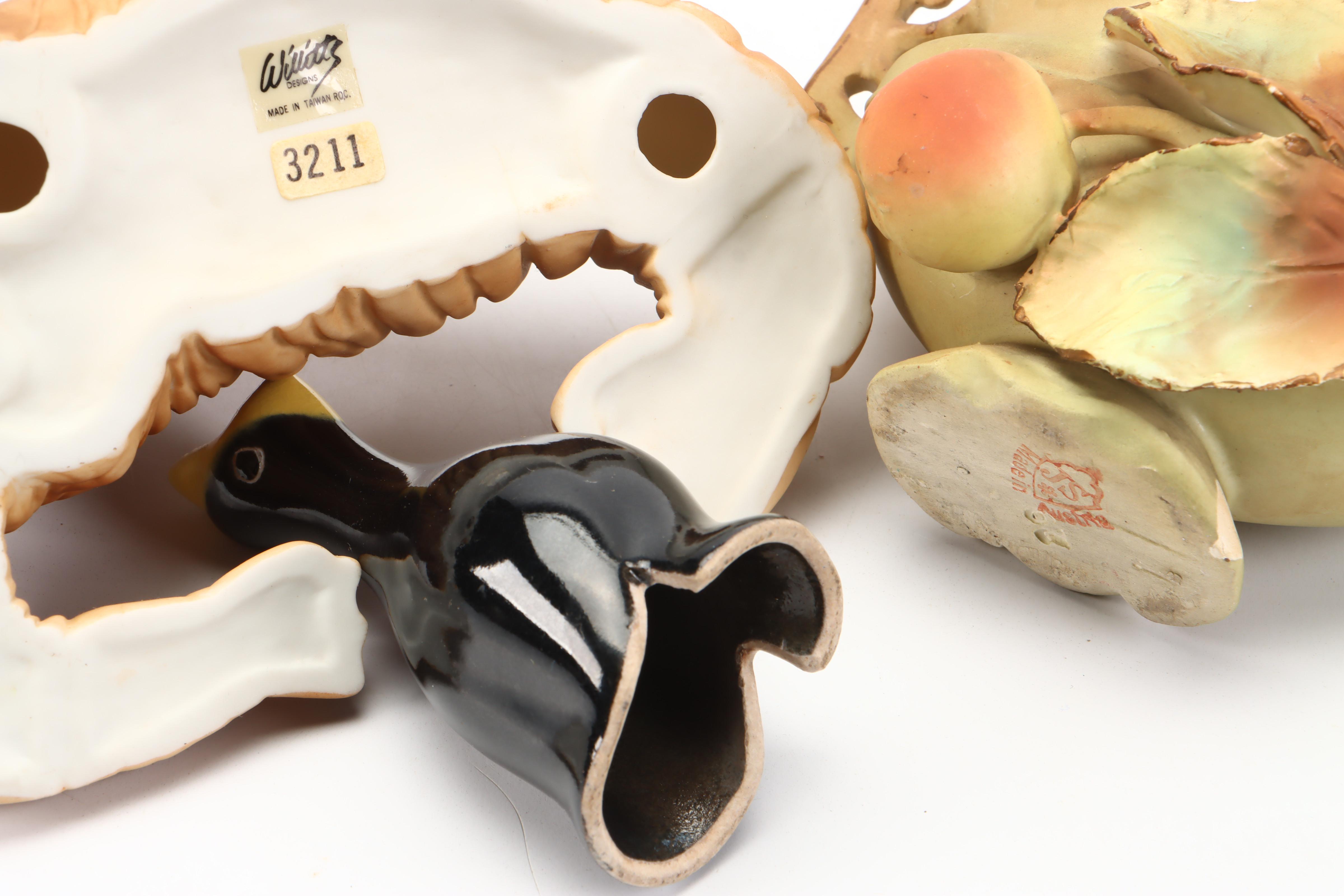 Herend Porcelain "Rothschild Bird" with Other Bells and Decor