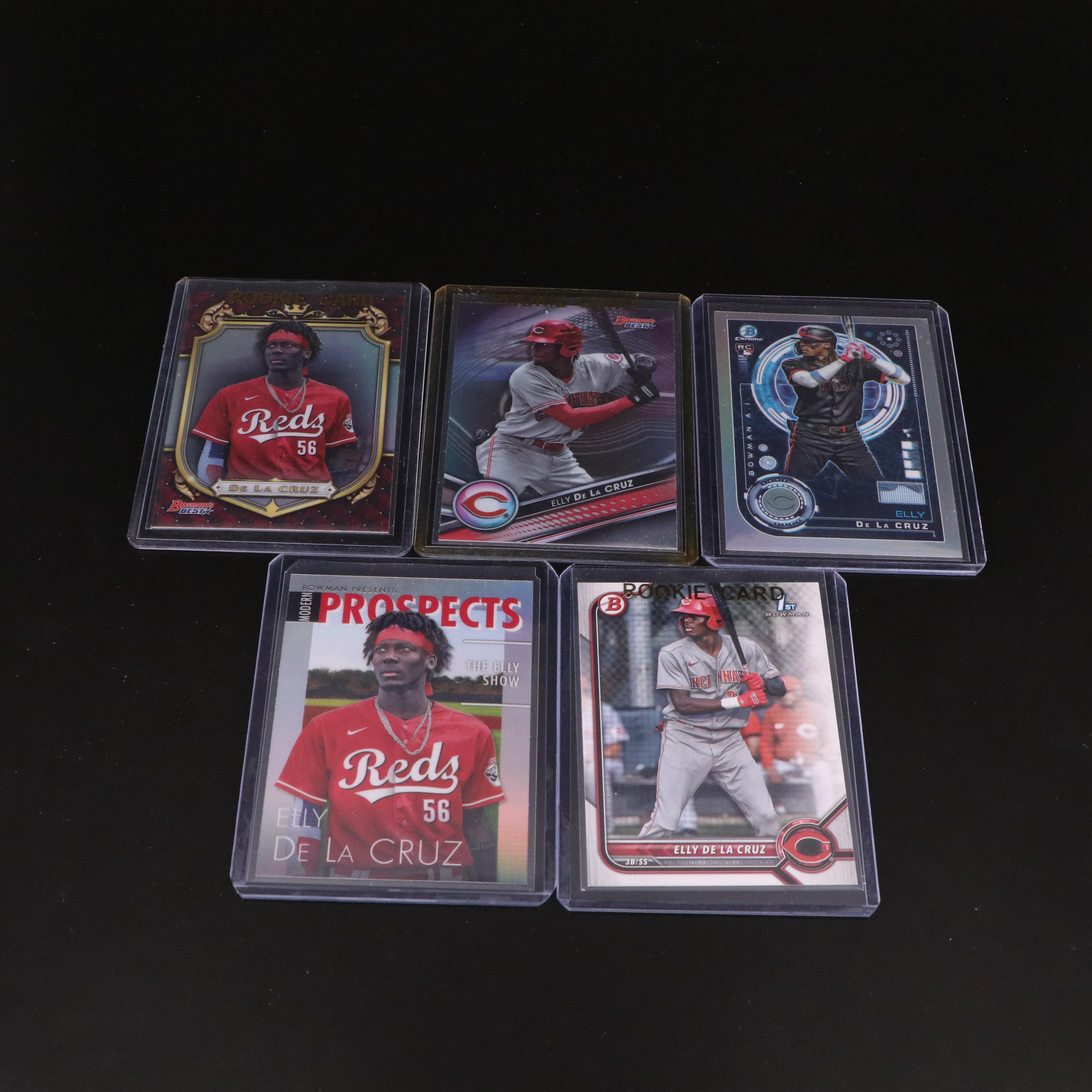 Elly De La Cruz Signed, Bowman 1st, Graded, Rookie, and Prospect Baseball Cards