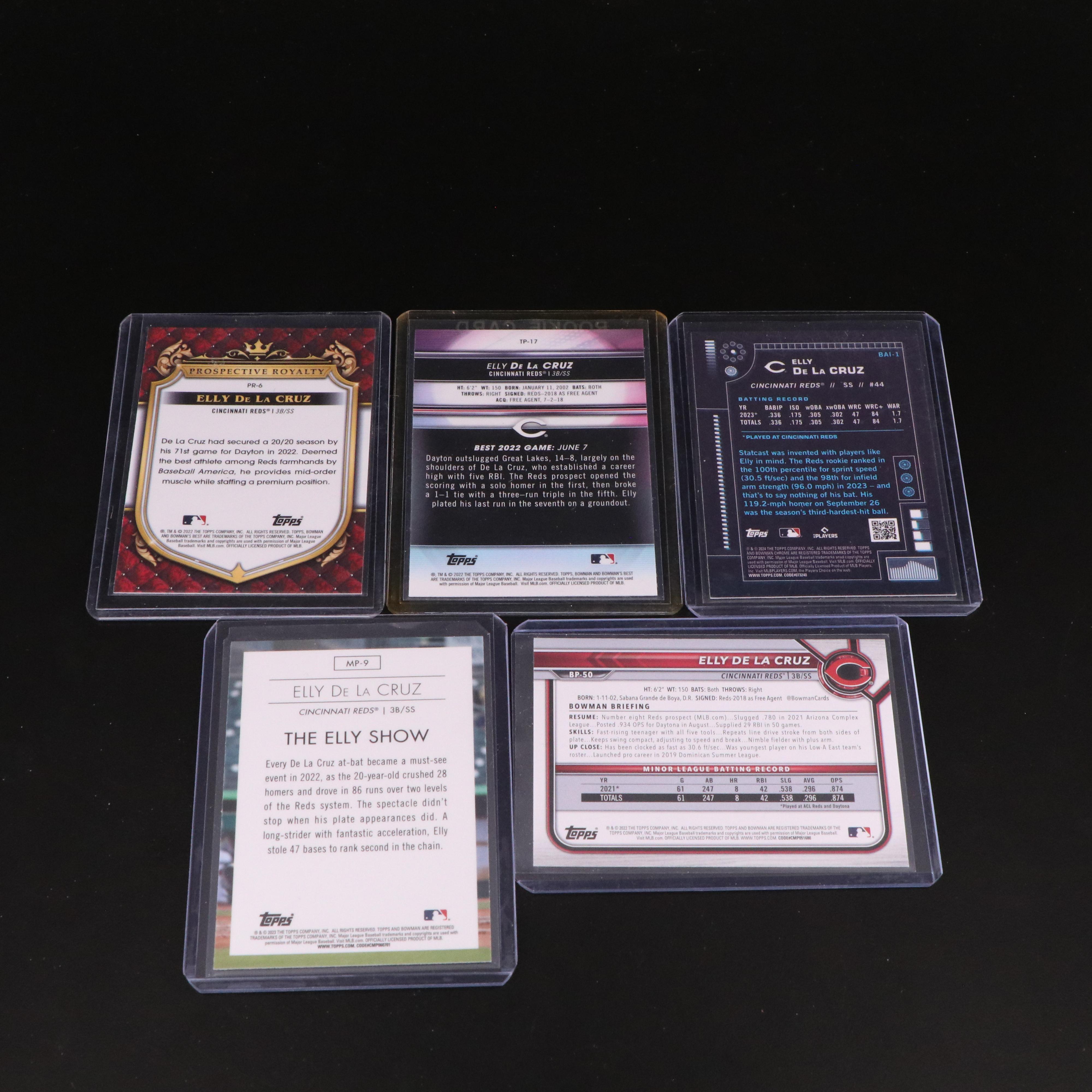 Elly De La Cruz Signed, Bowman 1st, Graded, Rookie, and Prospect Baseball Cards