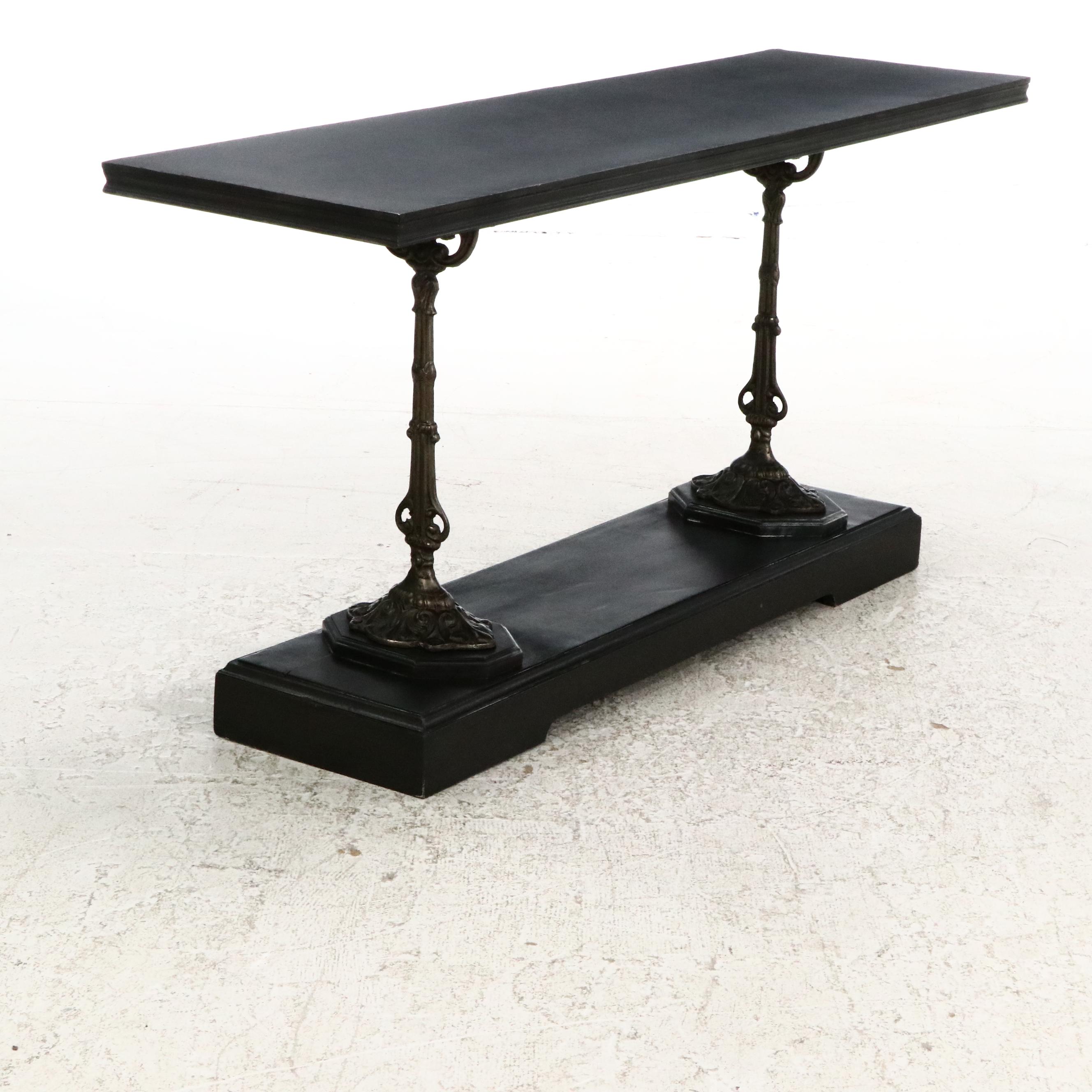 Restoration Hardware "19th C. French Zinc and Cast Iron" Console Table