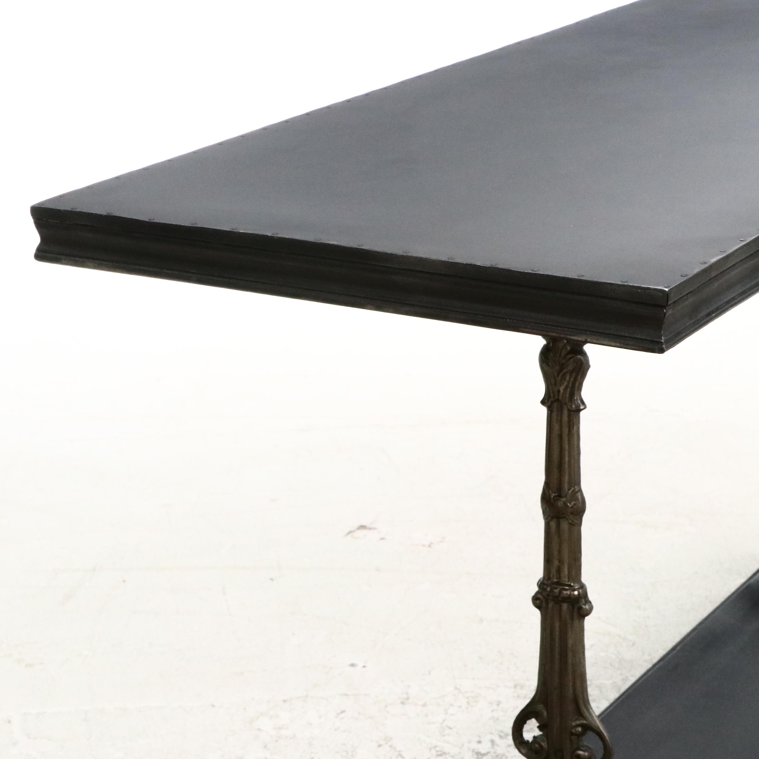 Restoration Hardware "19th C. French Zinc and Cast Iron" Console Table