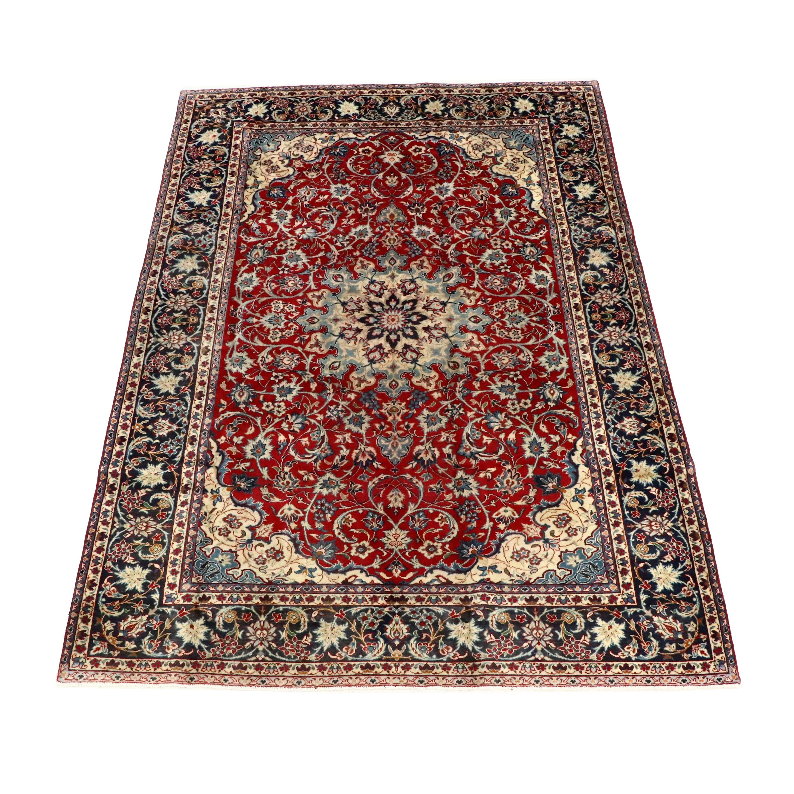 7'7 x 11'3 Hand-Knotted Persian Nain Area Rug