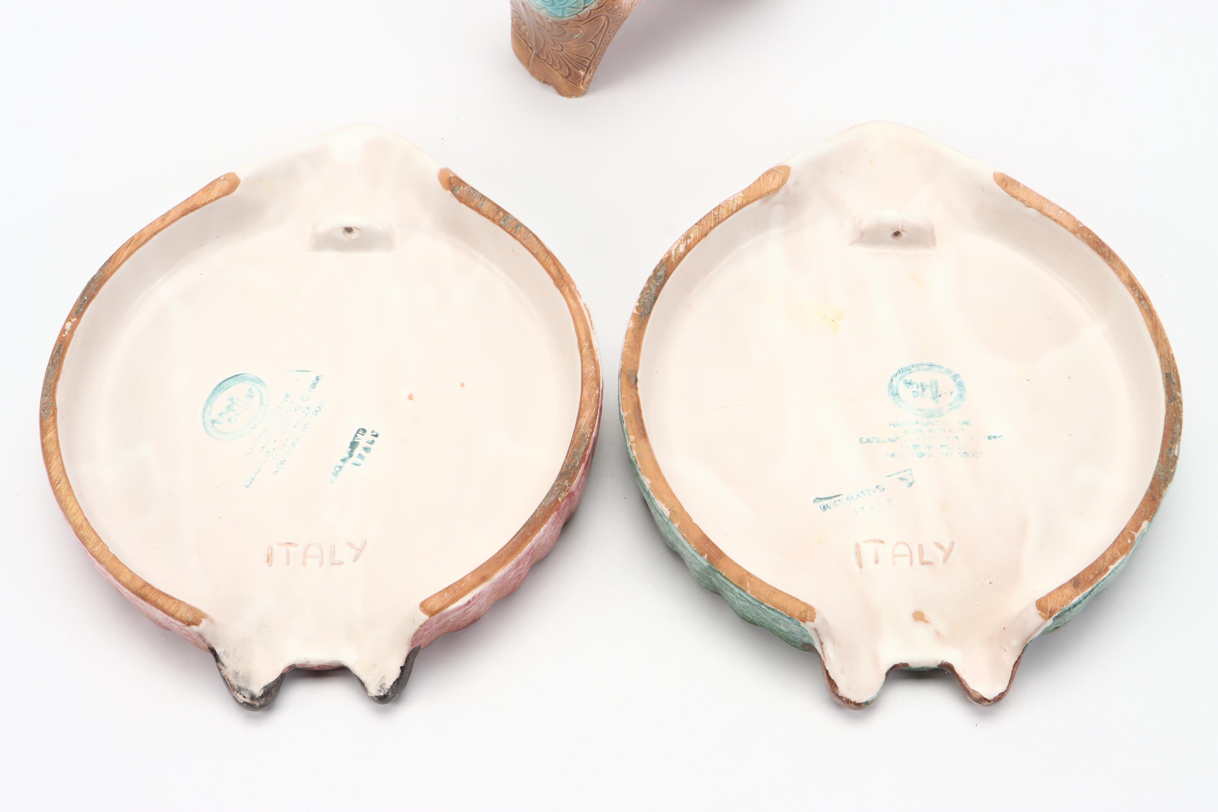 Macy's The Cellar Italian Women Shaped Trivets and Gonder Pottery Ram