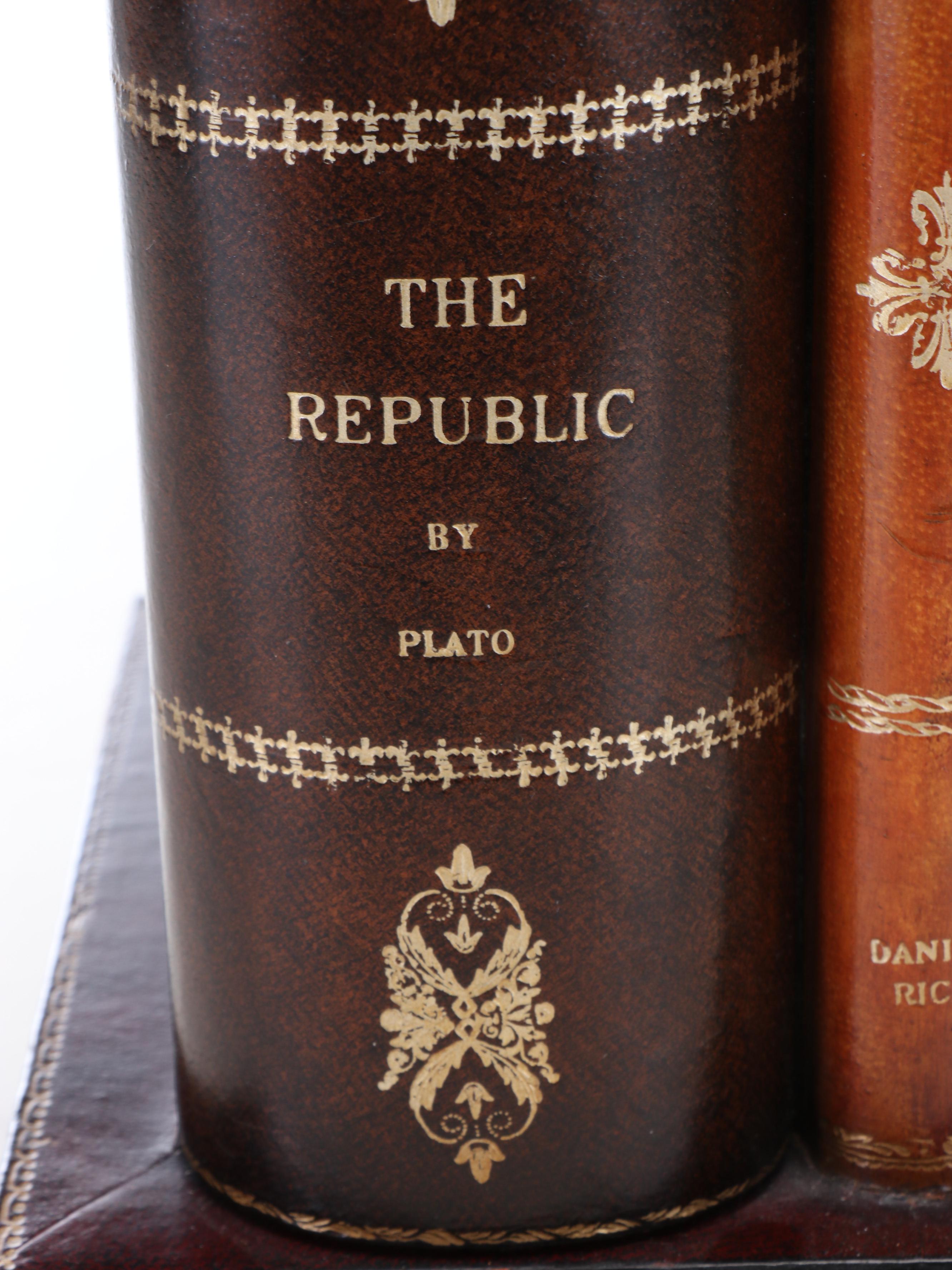 Maitland-Smith Faux Book Stack Table Lamp with Secret Drawers