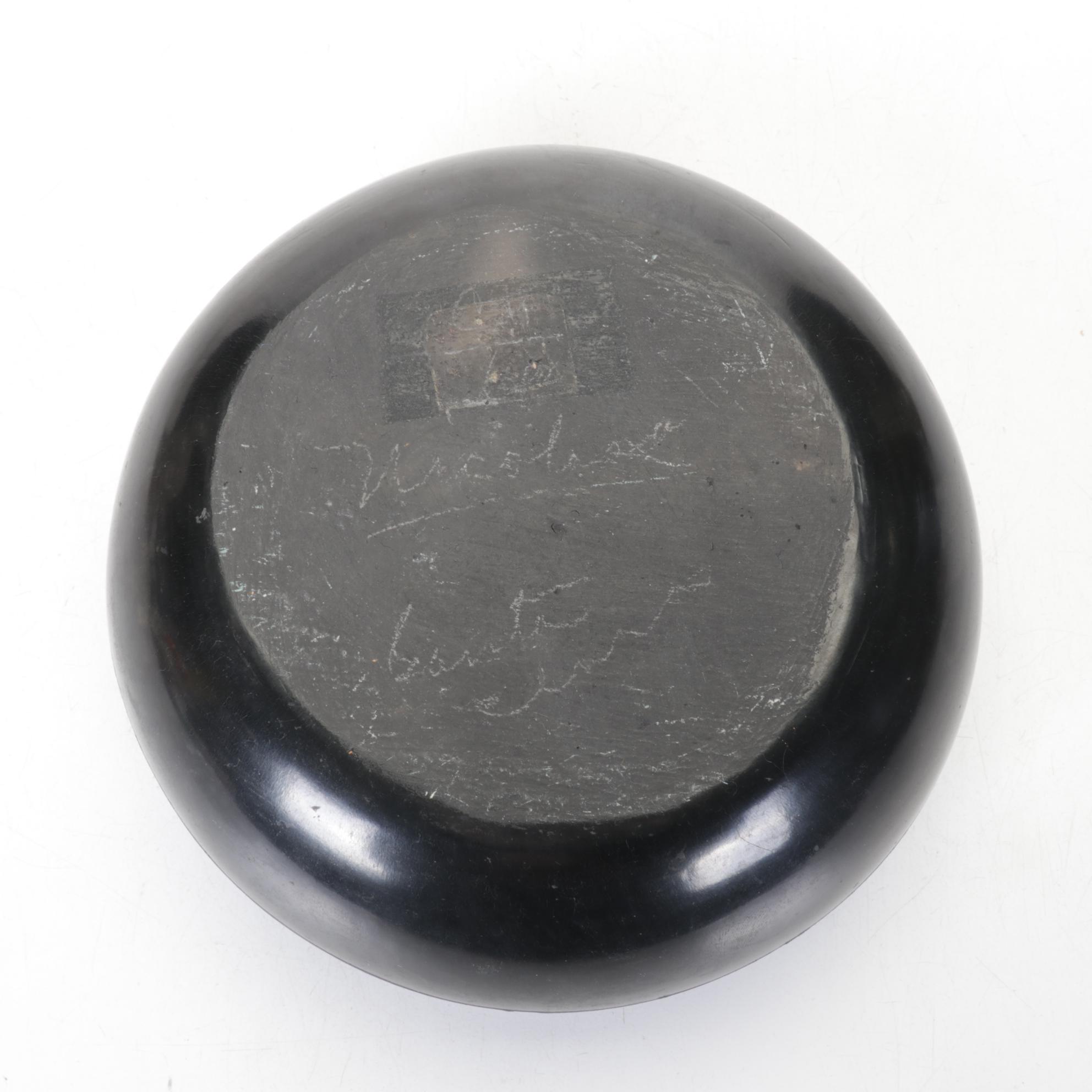 Inca Tumi Ceremonial Knife with Santa Clara Etched Bowl & Mayan Effigy Relief